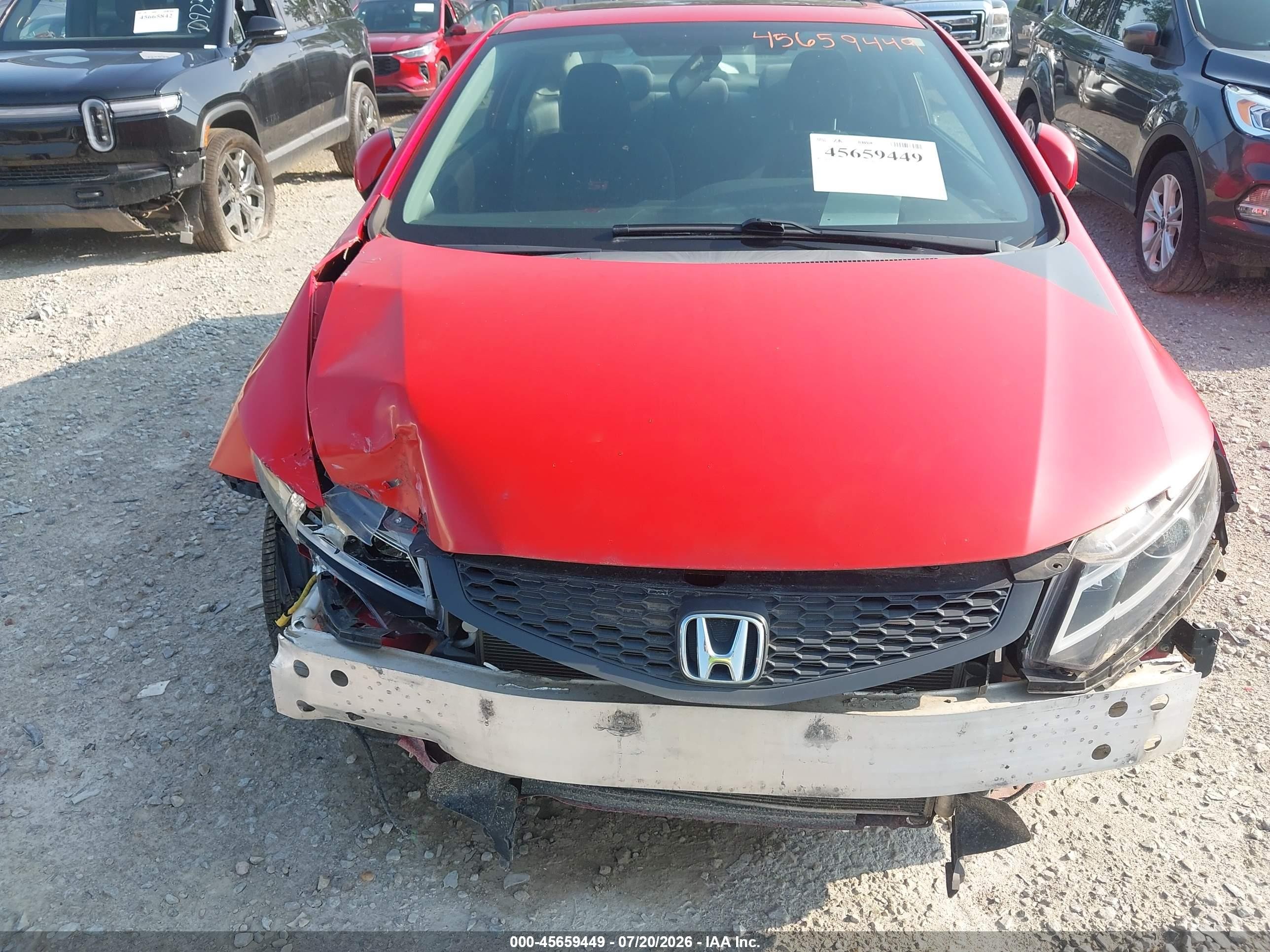 2012 Honda Civic Si Red vin: 2HGFG4A52CH708002