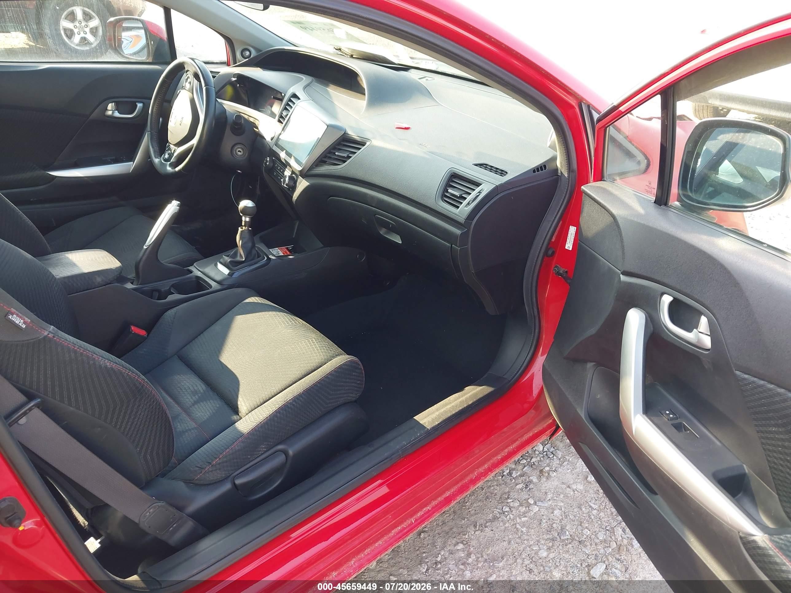 2012 Honda Civic Si Red vin: 2HGFG4A52CH708002