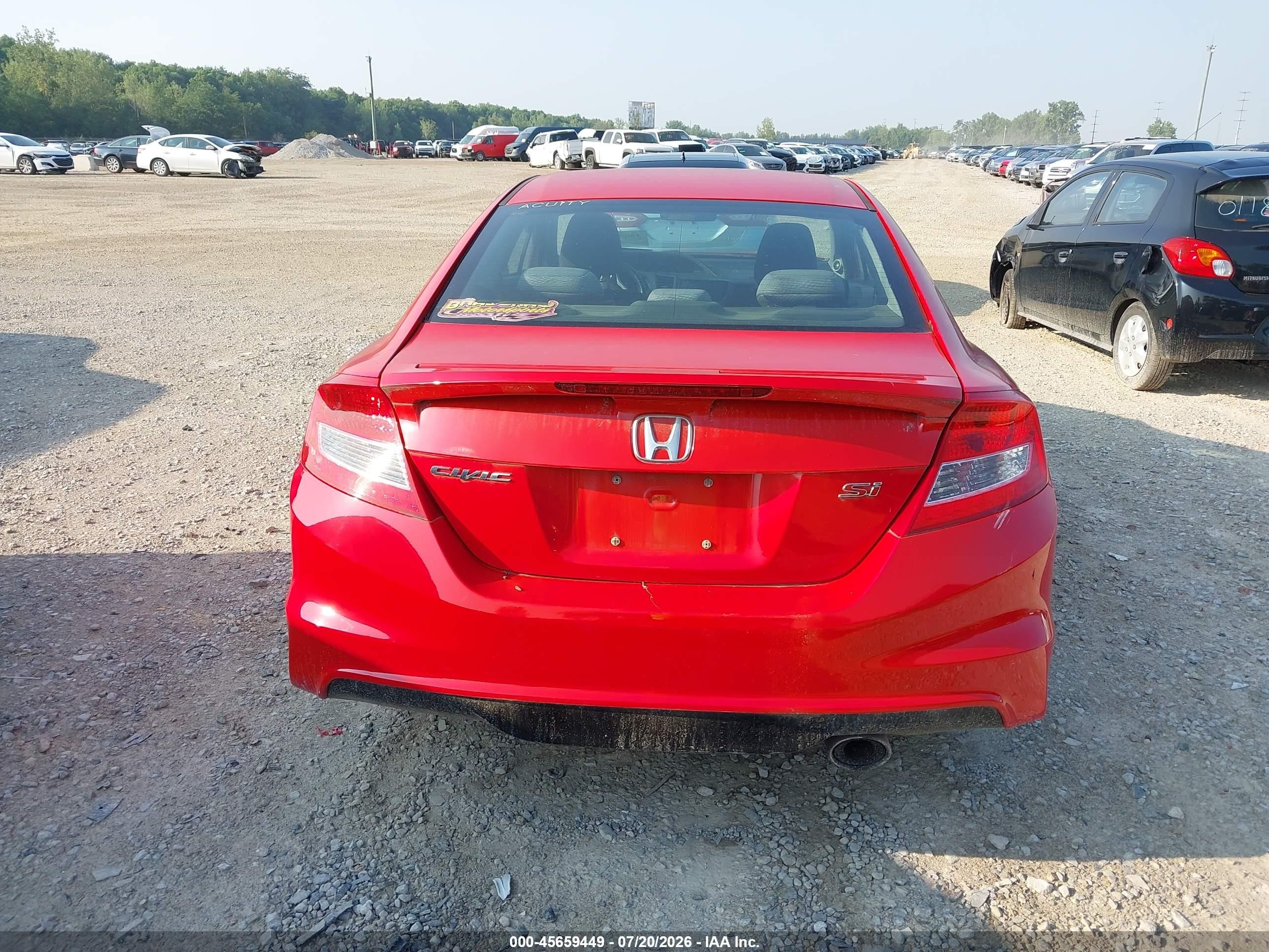 2012 Honda Civic Si Red vin: 2HGFG4A52CH708002