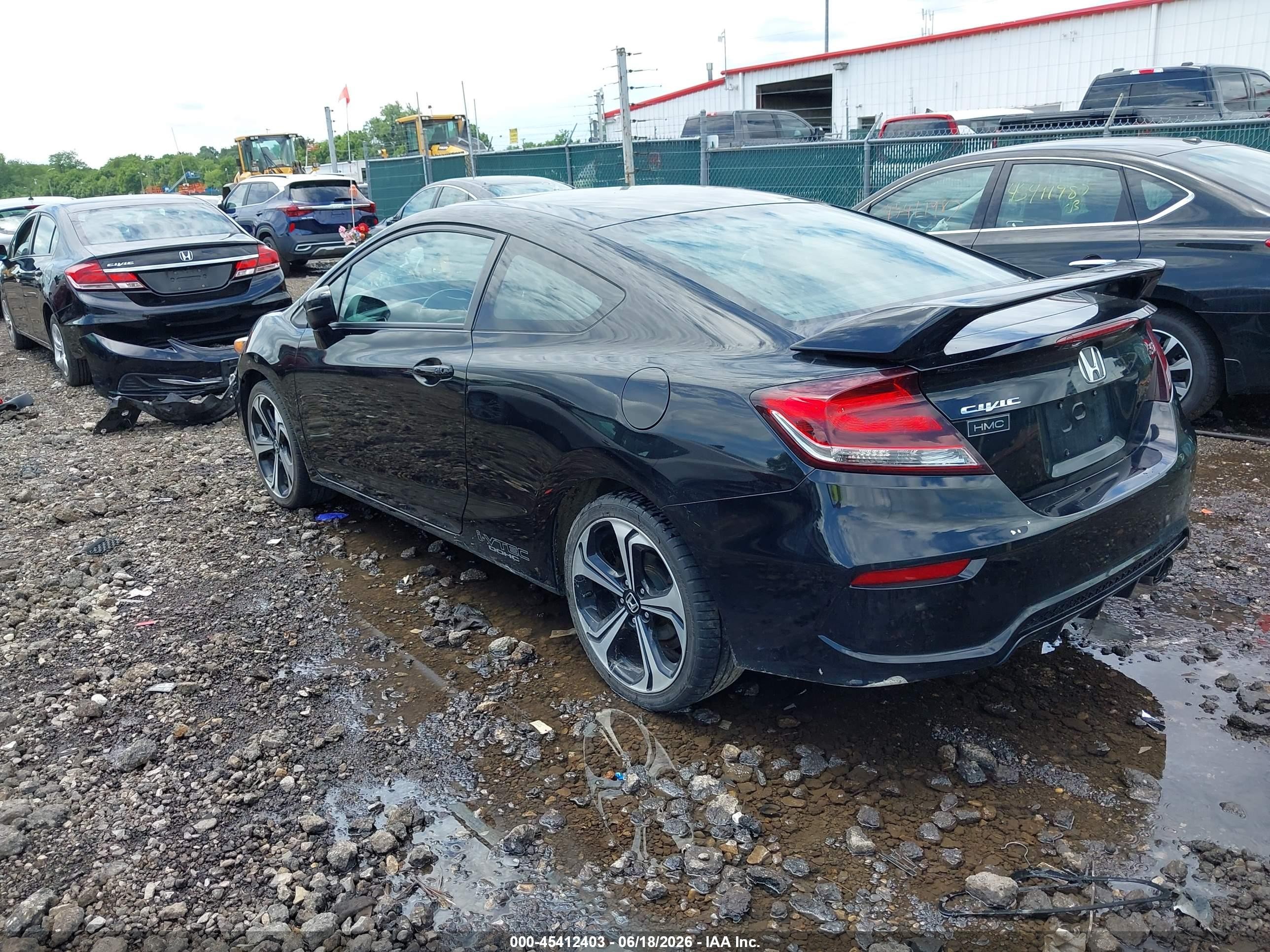 2015 Honda Civic Si Black vin: 2HGFG4A52FH700597