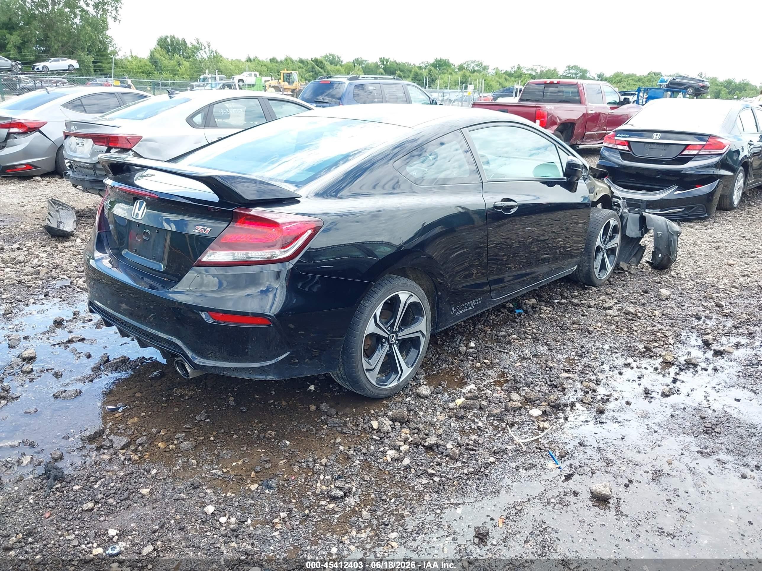 2015 Honda Civic Si Black vin: 2HGFG4A52FH700597