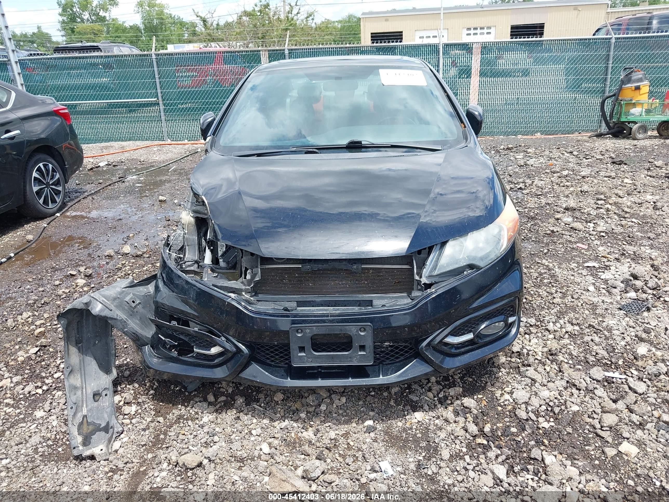 2015 Honda Civic Si Black vin: 2HGFG4A52FH700597