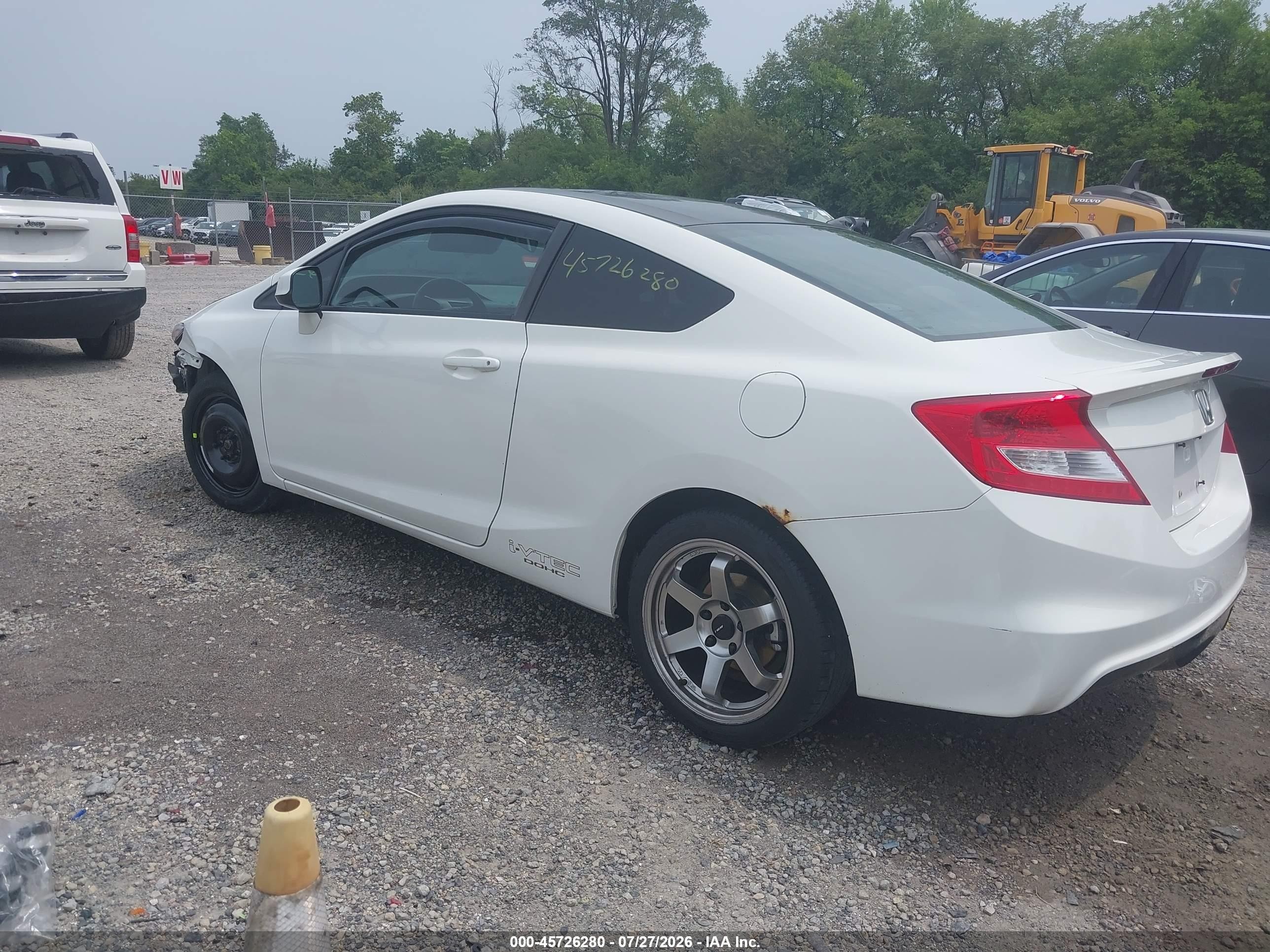 2012 Honda Civic Si White vin: 2HGFG4A53CH705108