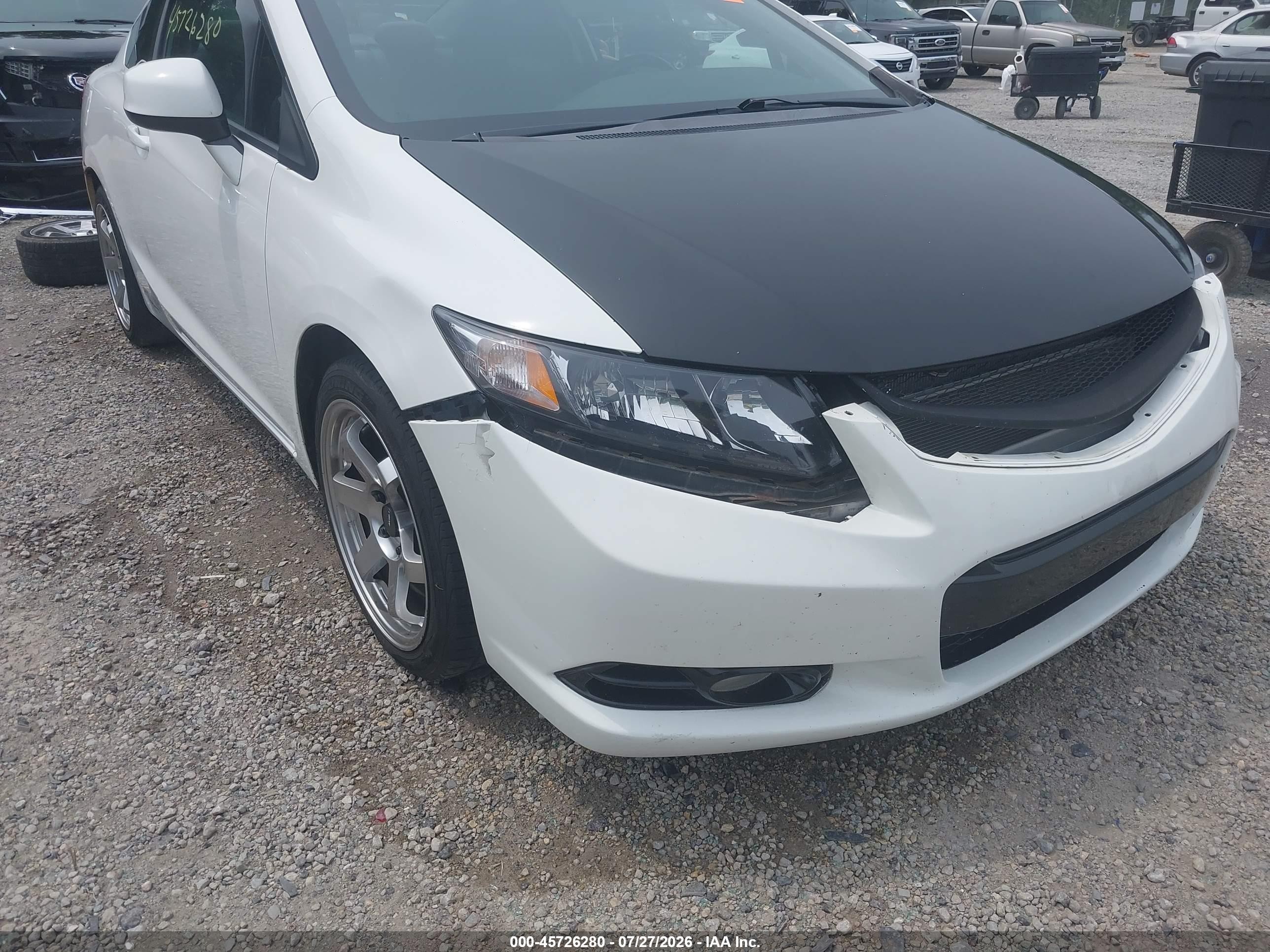 2012 Honda Civic Si White vin: 2HGFG4A53CH705108