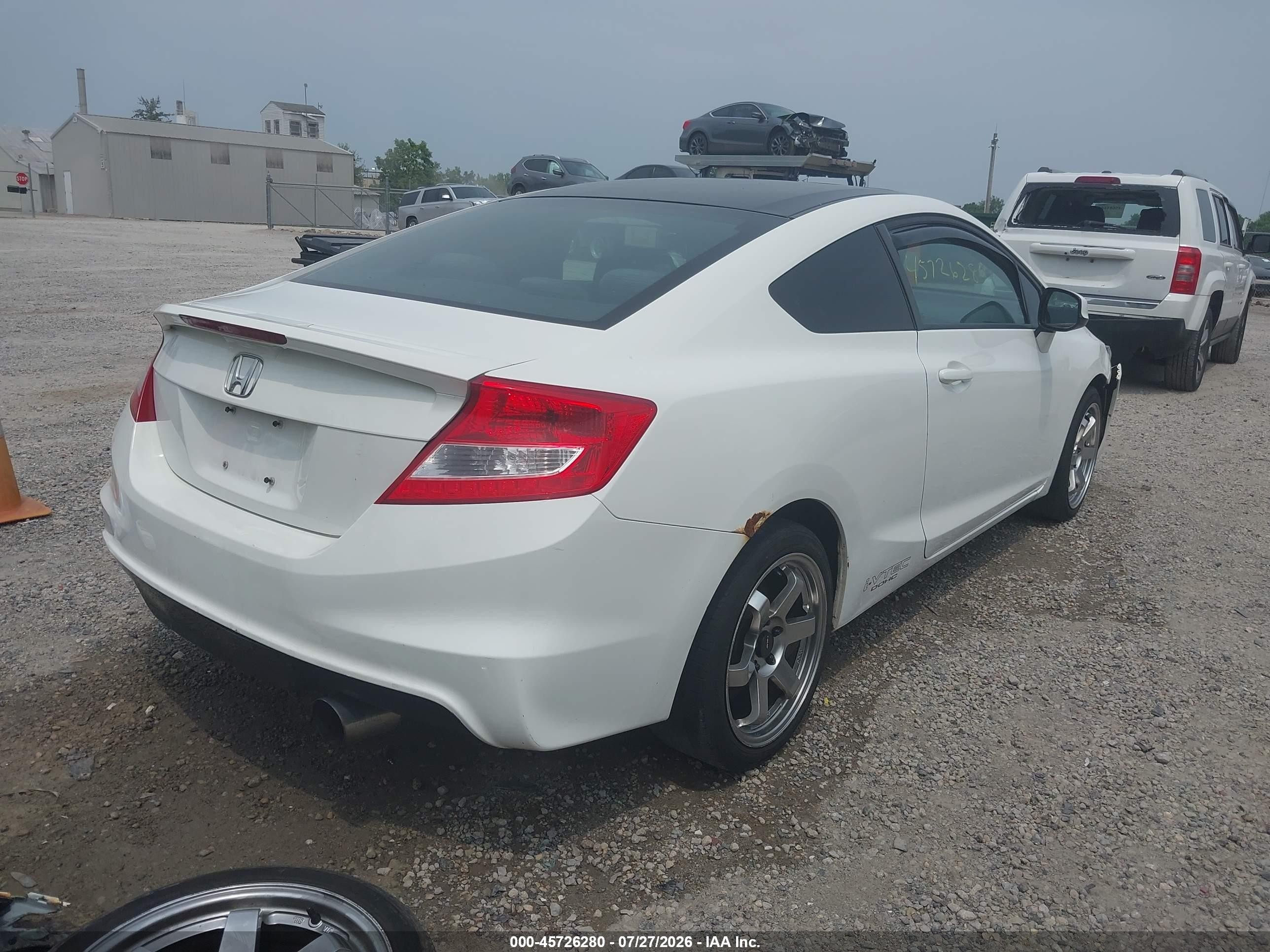 2012 Honda Civic Si White vin: 2HGFG4A53CH705108
