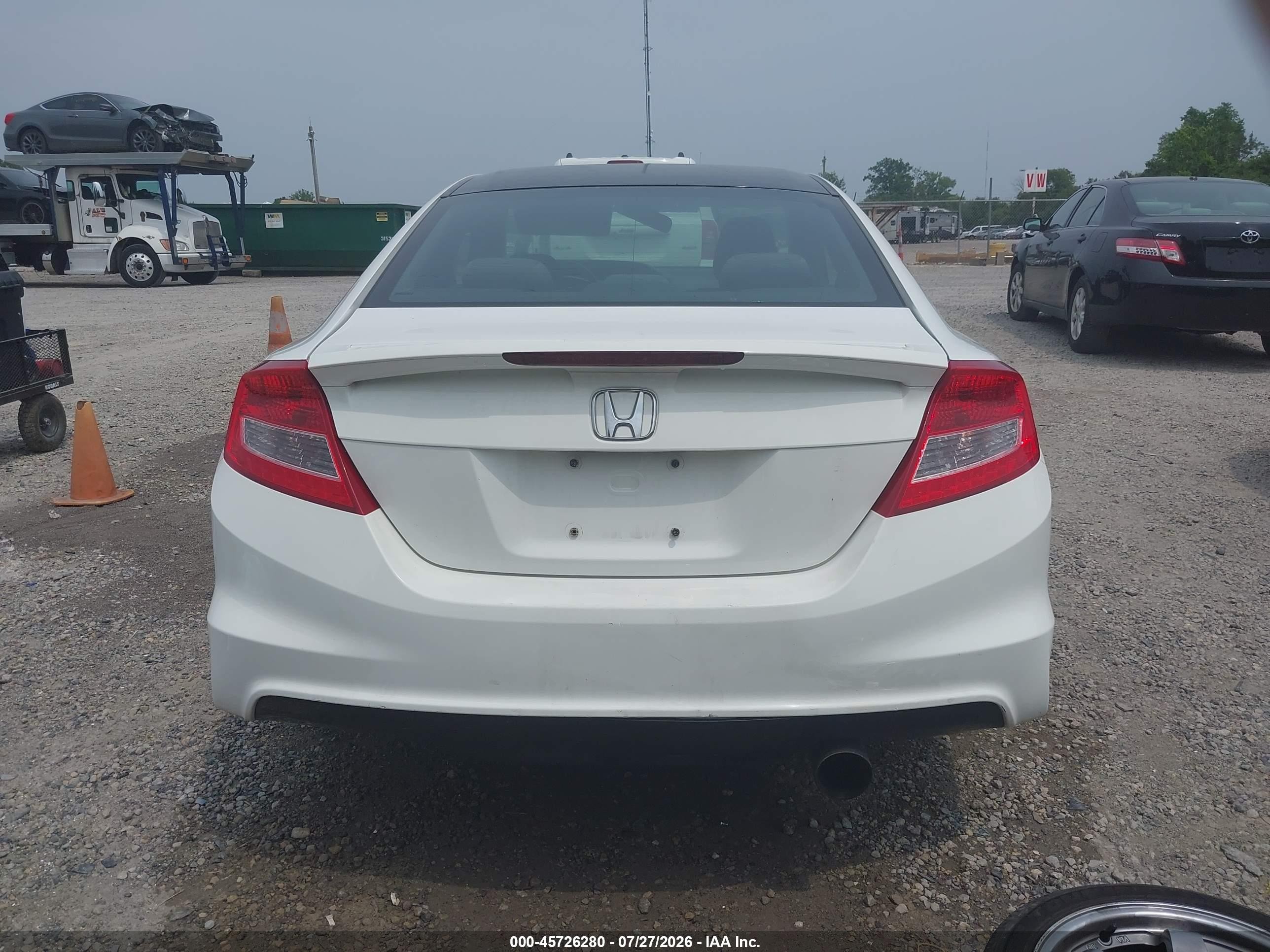 2012 Honda Civic Si White vin: 2HGFG4A53CH705108
