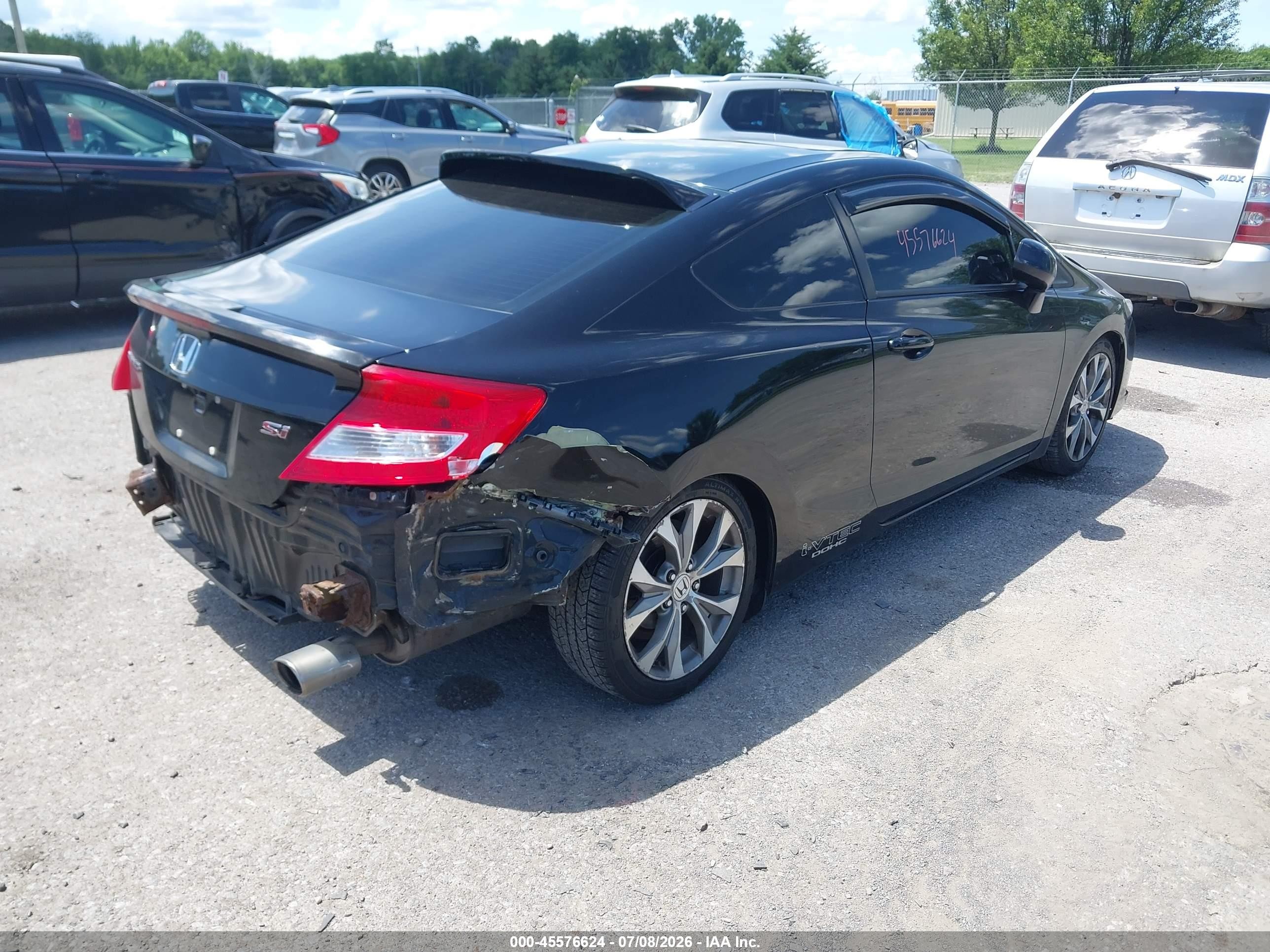 2012 Honda Civic Si Black vin: 2HGFG4A53CH705738