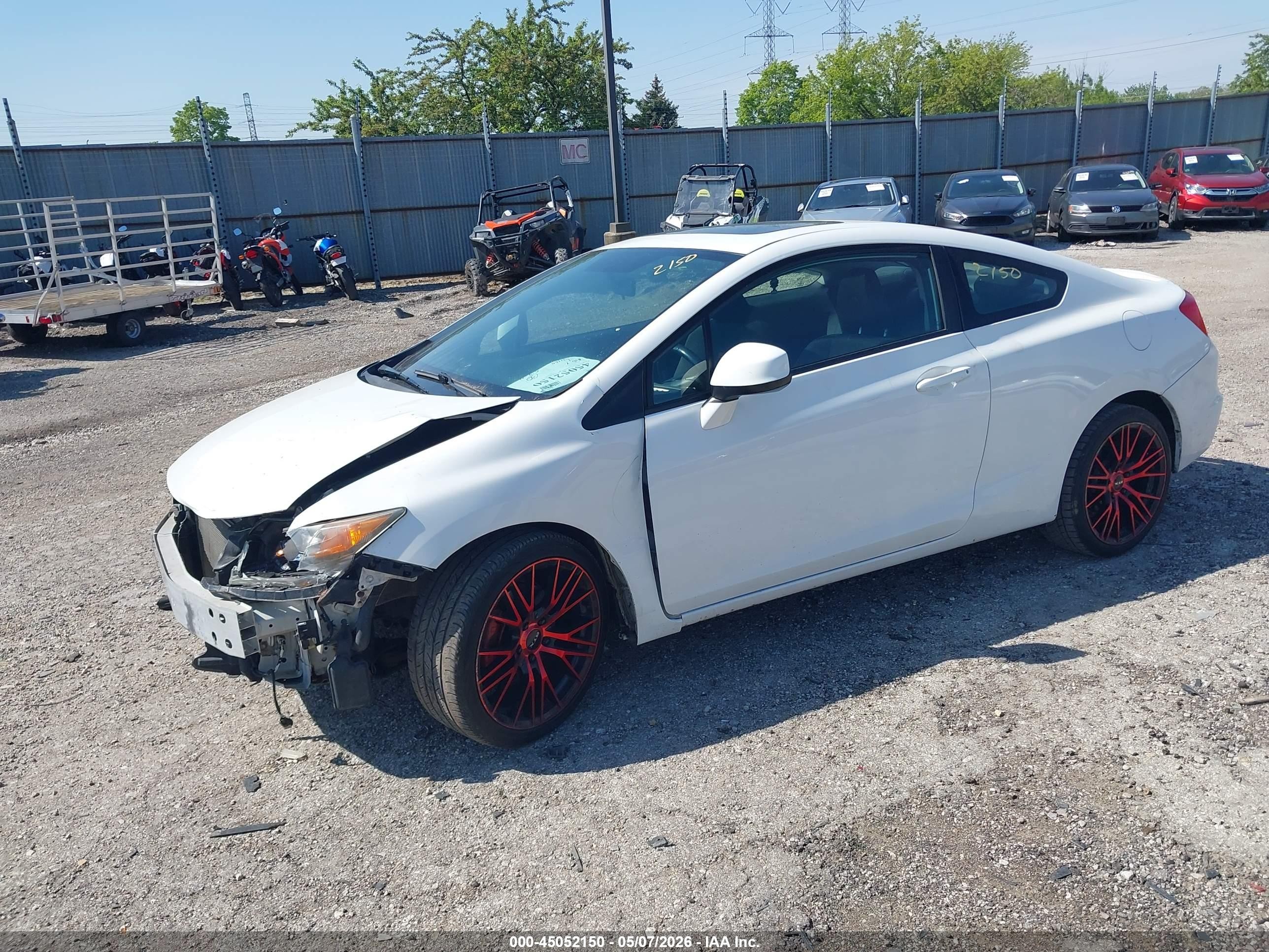 2012 Honda Civic Si White vin: 2HGFG4A53CH708798