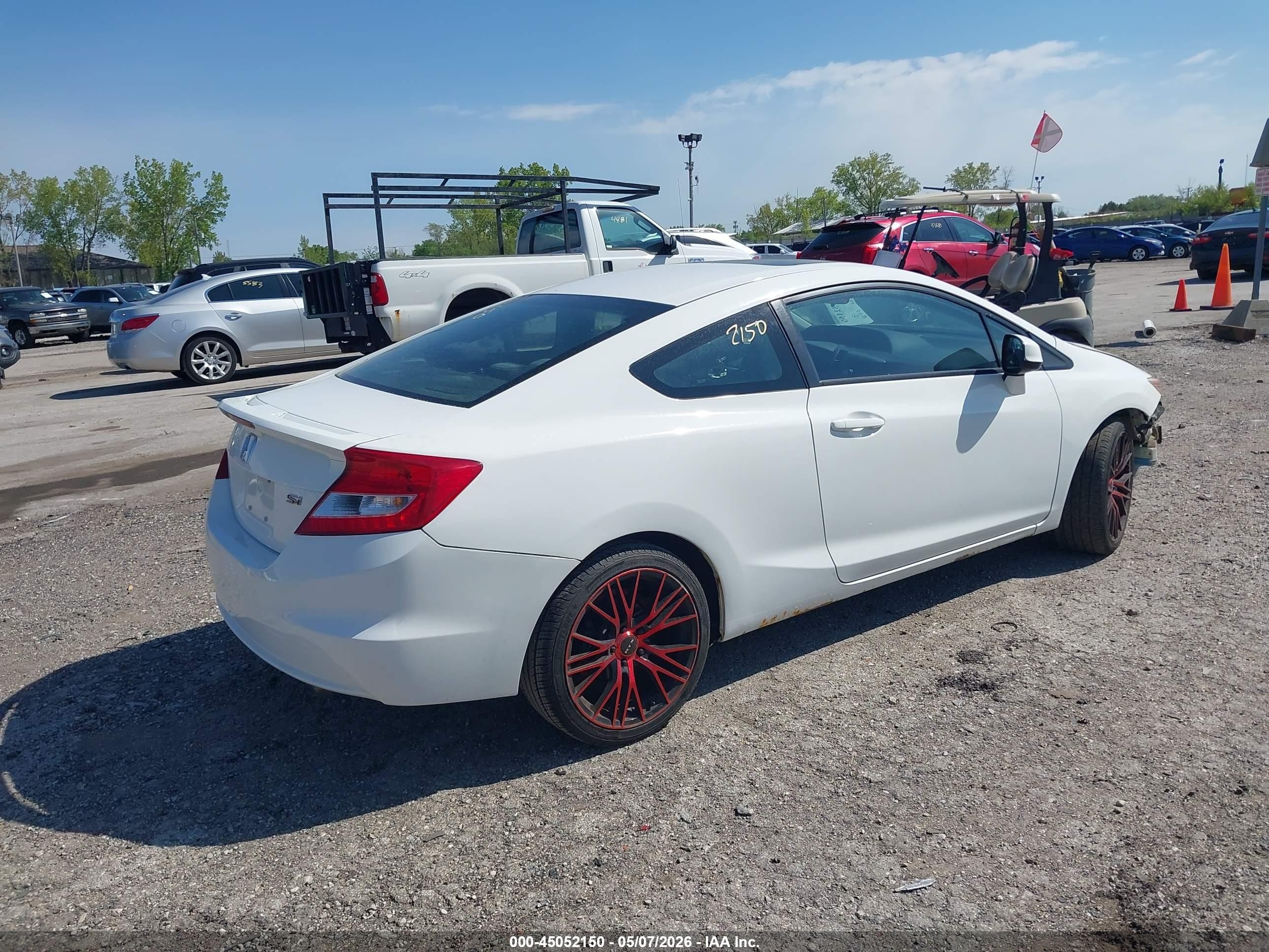 2012 Honda Civic Si White vin: 2HGFG4A53CH708798