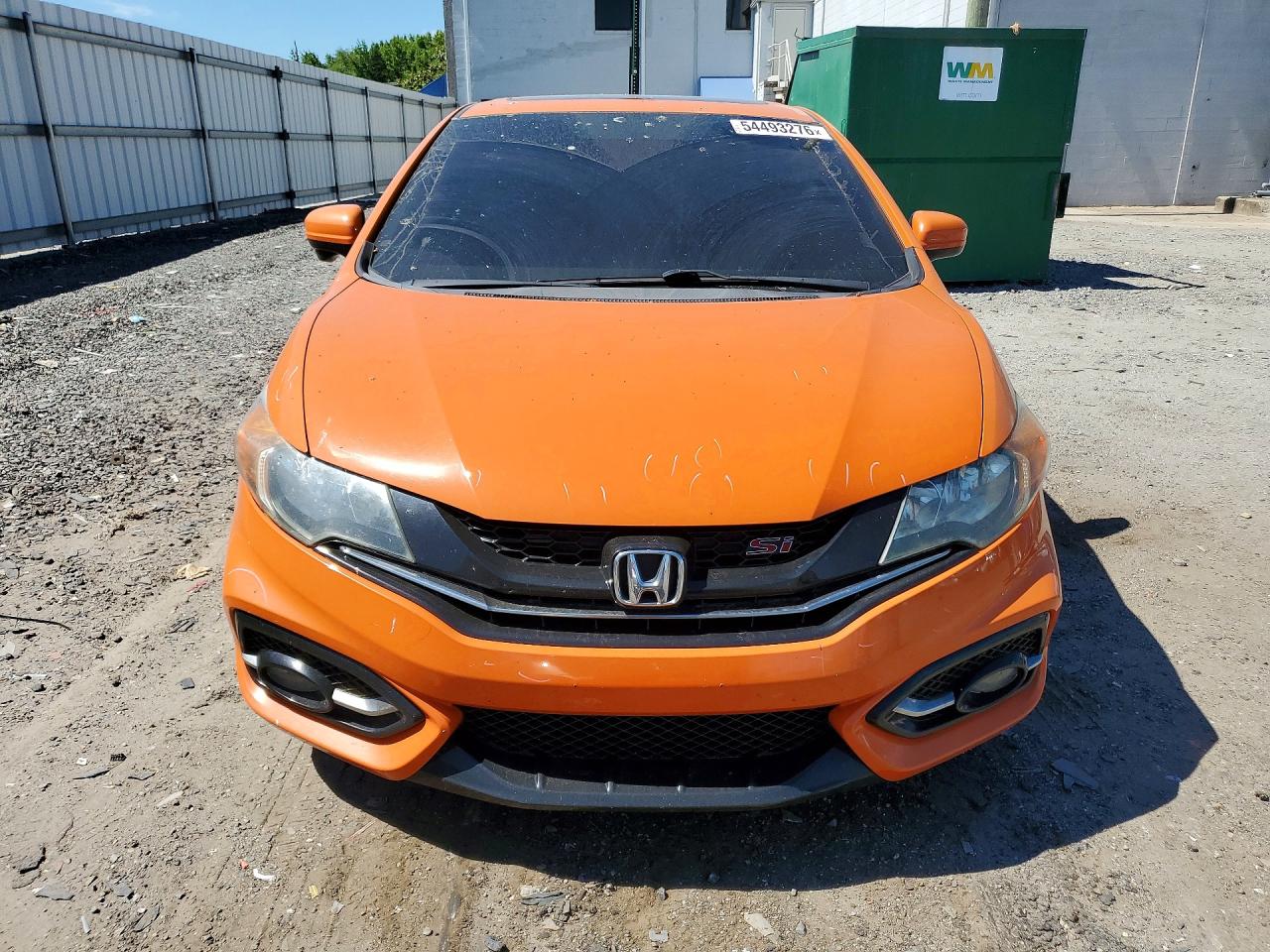 2015 Honda Civic Si Orange vin: 2HGFG4A53FH702911
