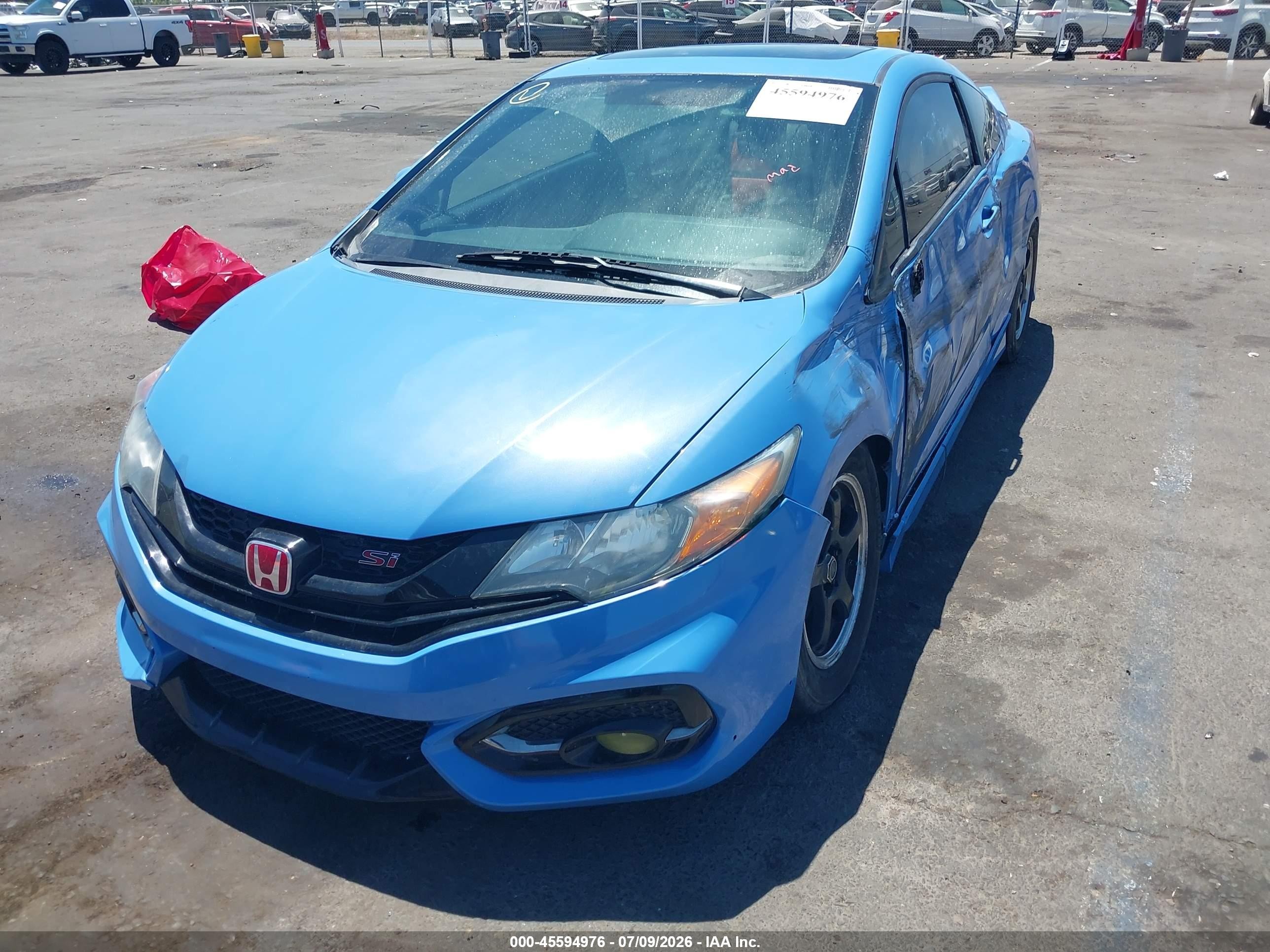 2015 Honda Civic Si Blue vin: 2HGFG4A53FH703329