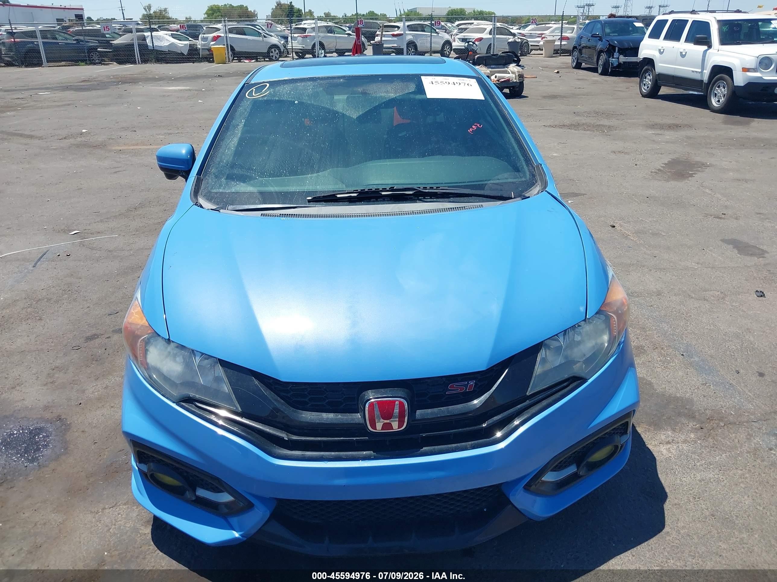 2015 Honda Civic Si Blue vin: 2HGFG4A53FH703329