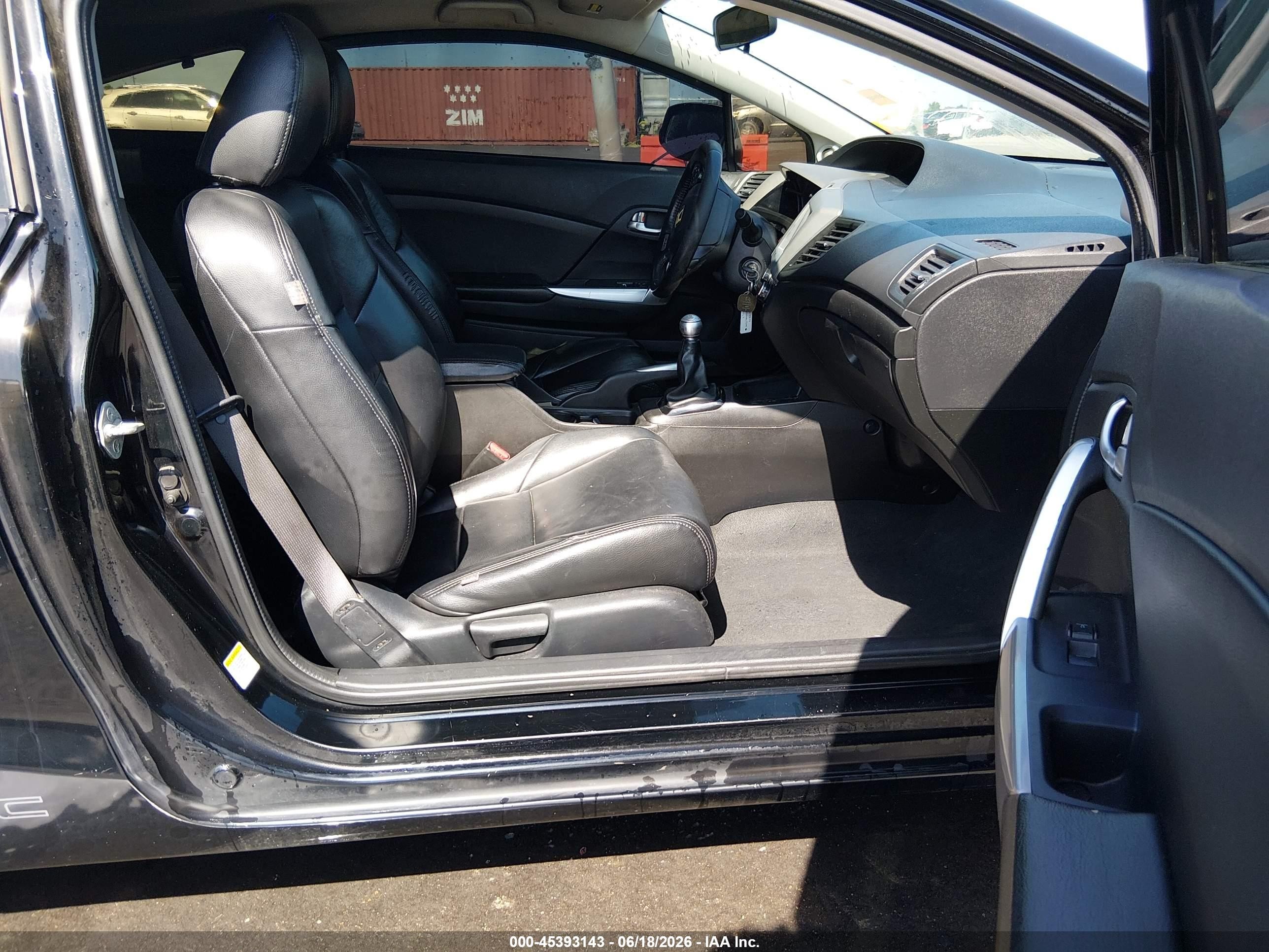 2012 Honda Civic Si Black vin: 2HGFG4A54CH703691