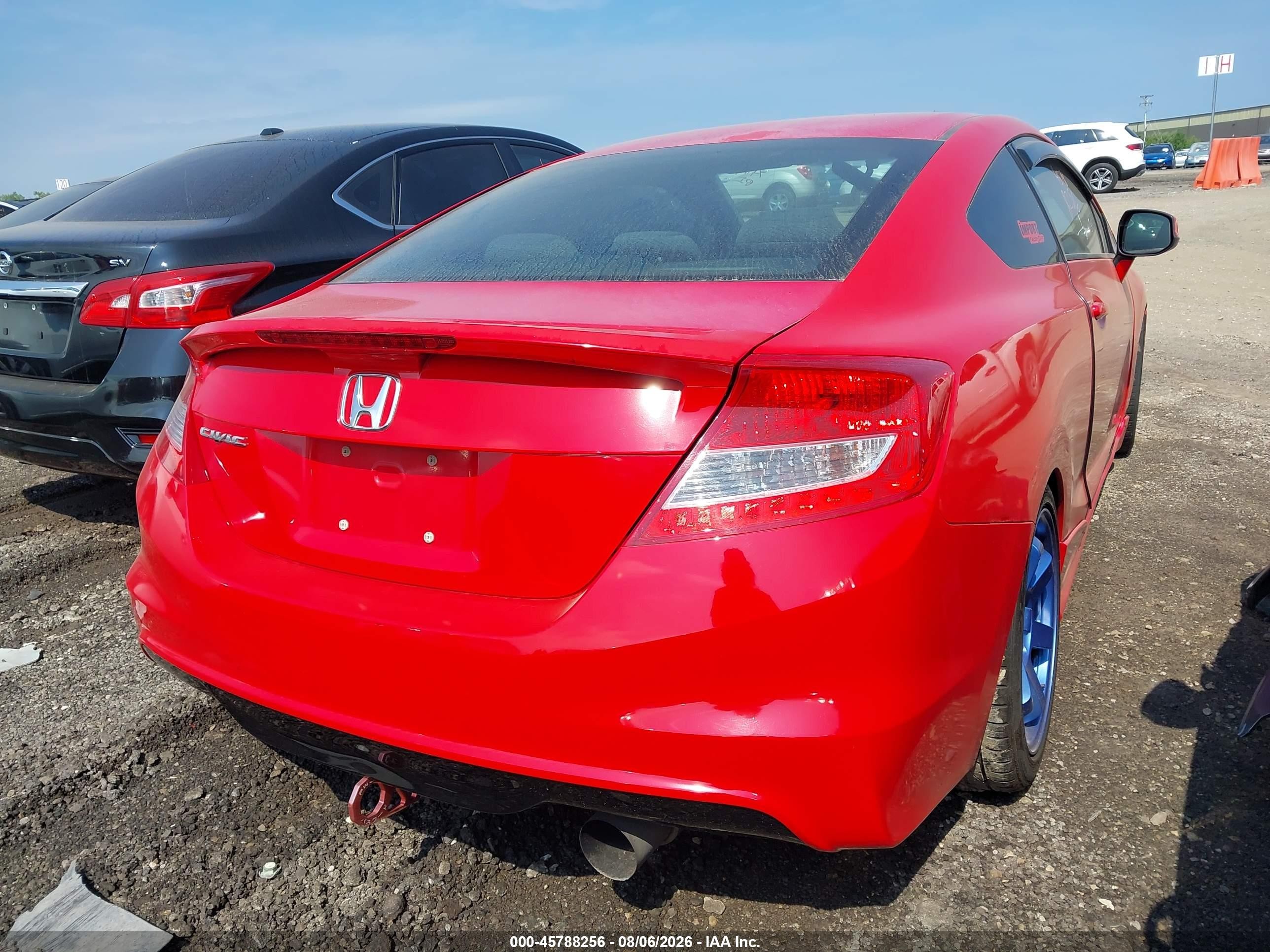 2012 Honda Civic Si Red vin: 2HGFG4A54CH709300