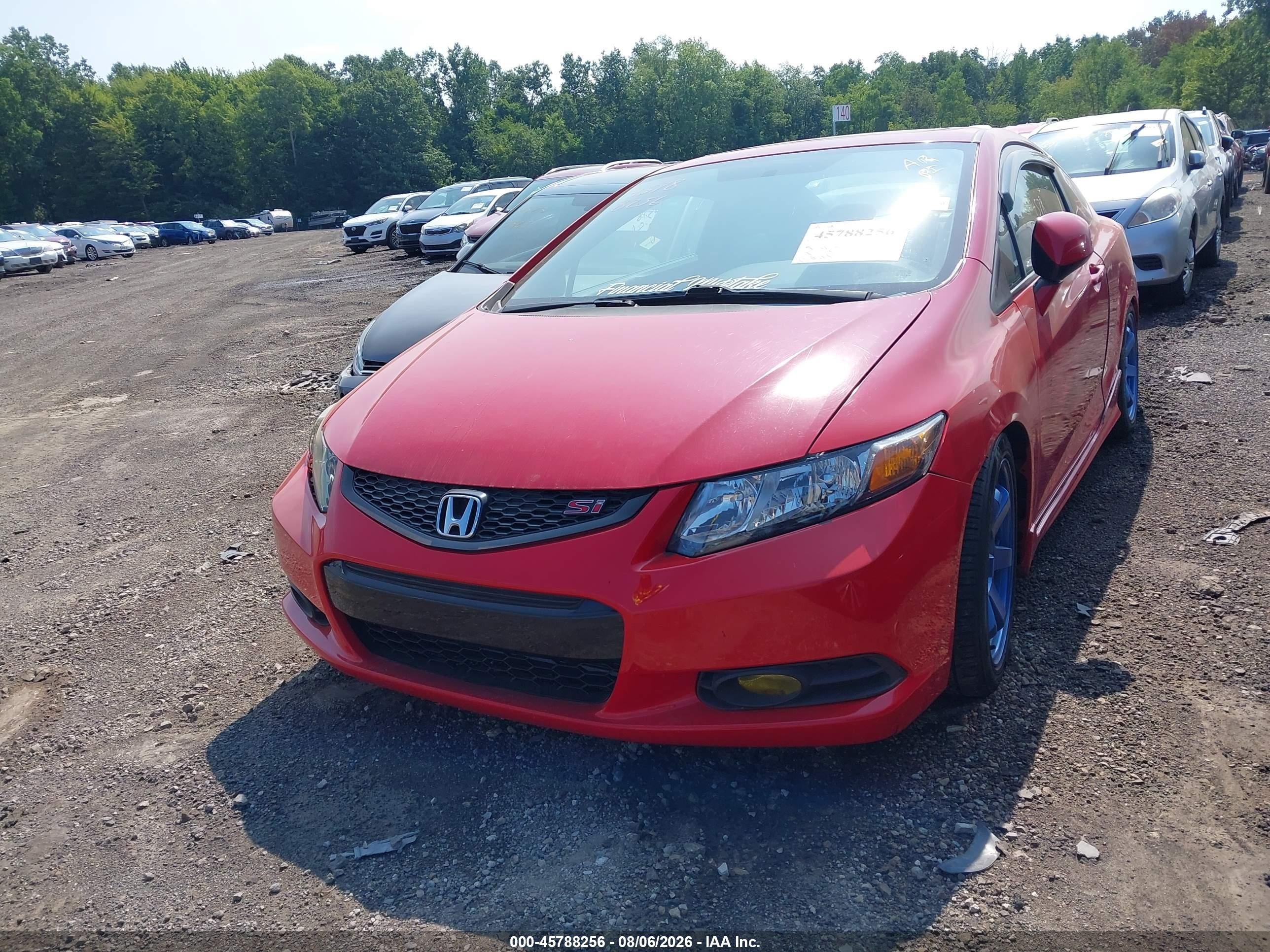 2012 Honda Civic Si Red vin: 2HGFG4A54CH709300