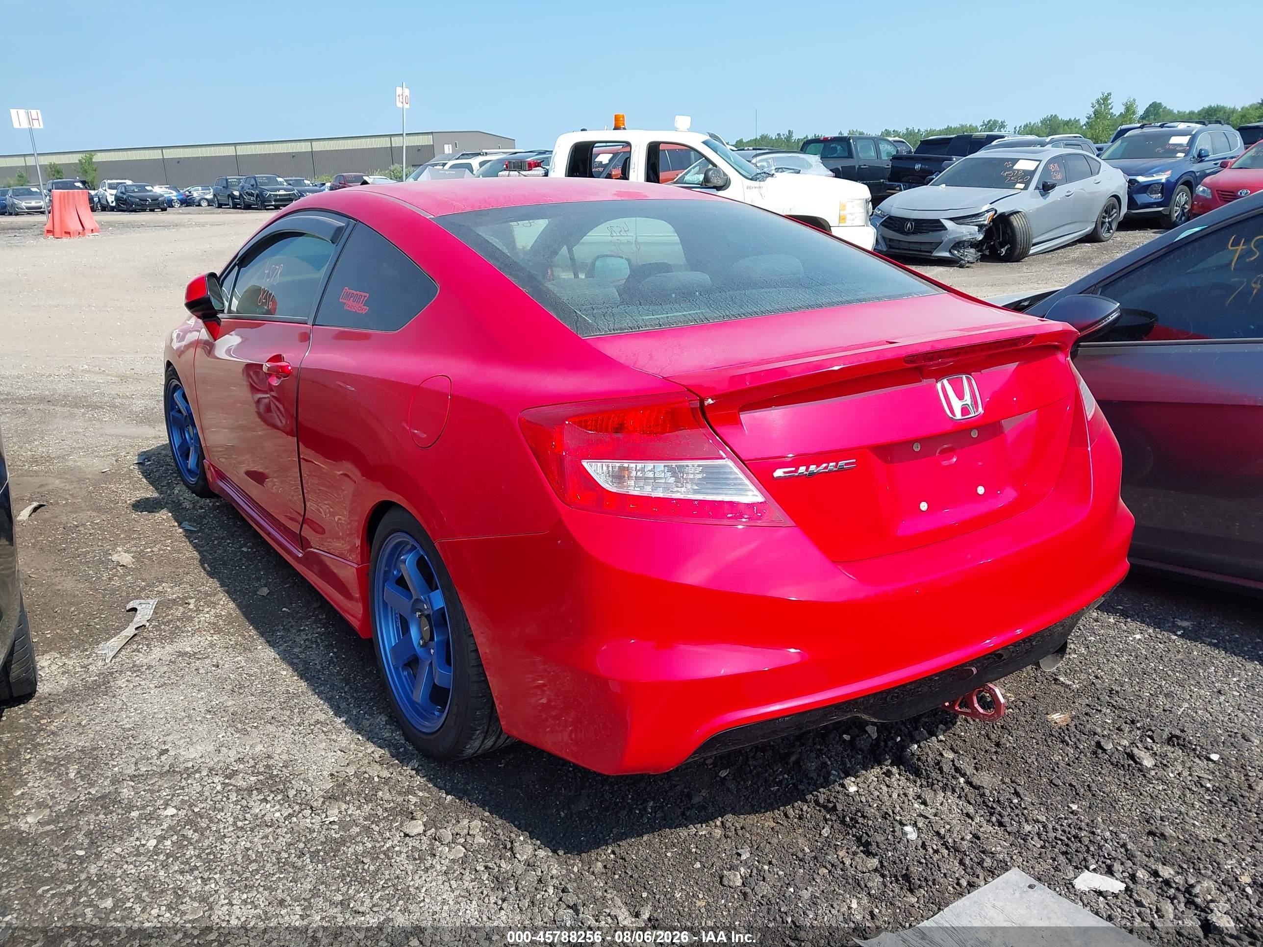 2012 Honda Civic Si Red vin: 2HGFG4A54CH709300