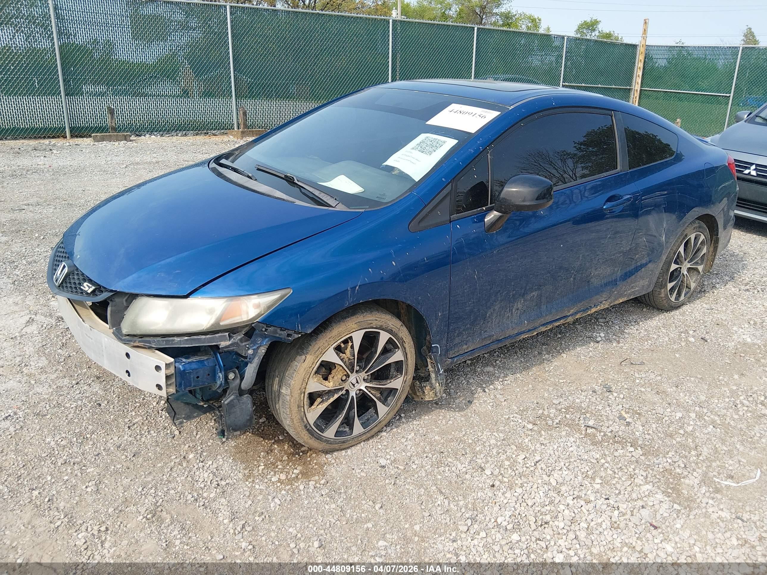 2013 Honda Civic Si Blue vin: 2HGFG4A54DH703921