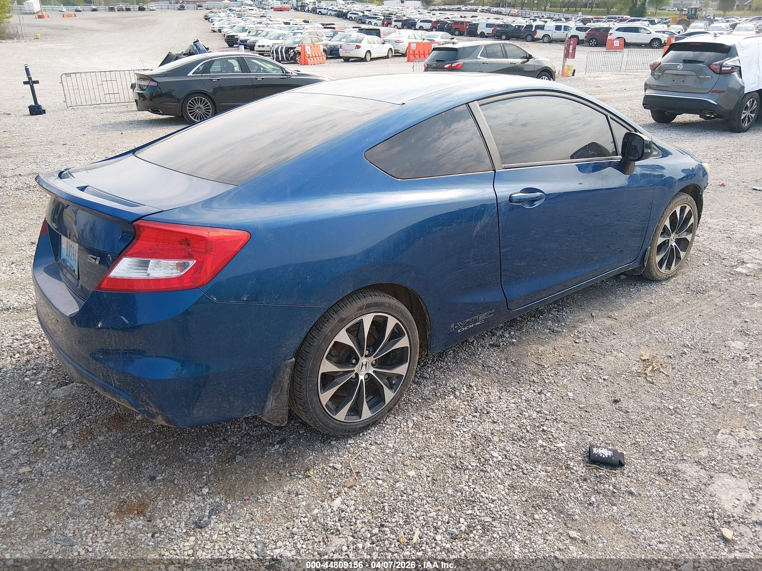 2013 Honda Civic Si Blue vin: 2HGFG4A54DH703921