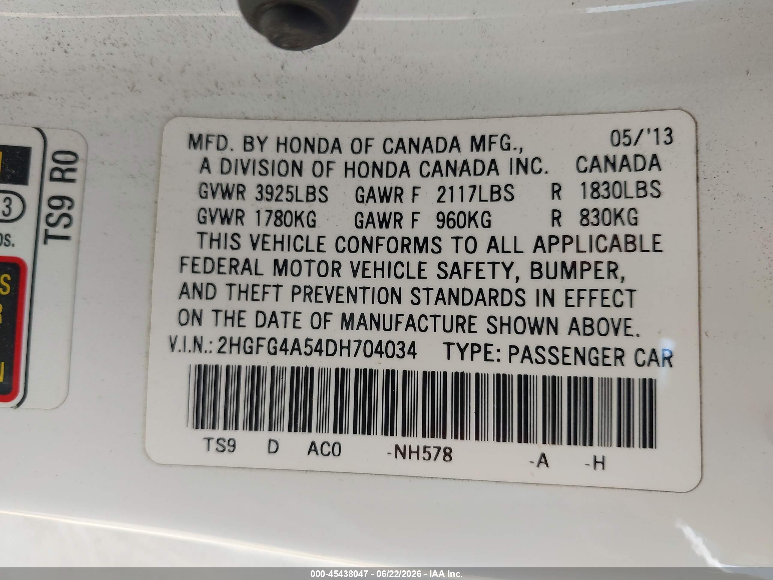2013 Honda Civic Si White vin: 2HGFG4A54DH704034