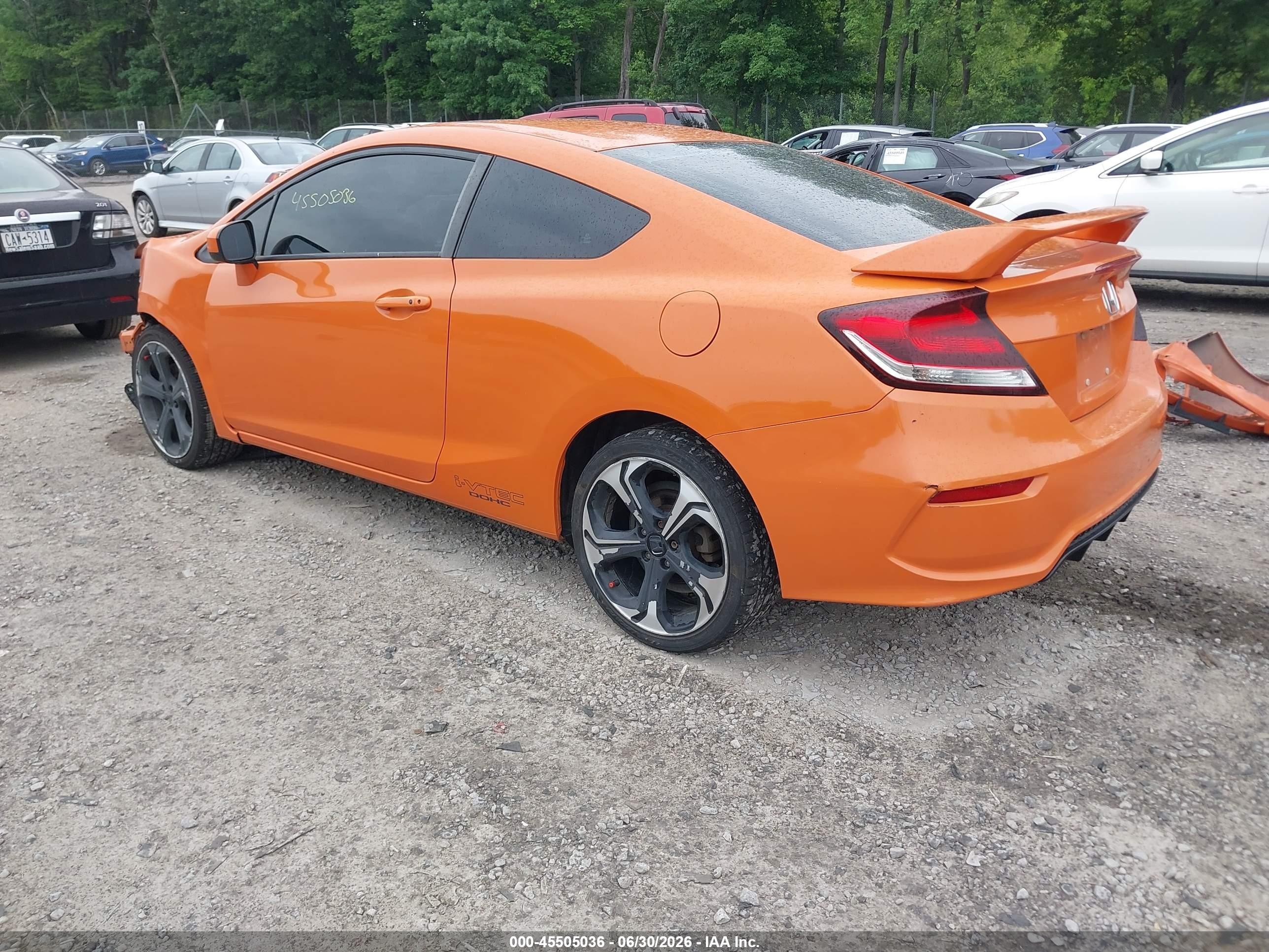 2014 Honda Civic Si Orange vin: 2HGFG4A55EH702178