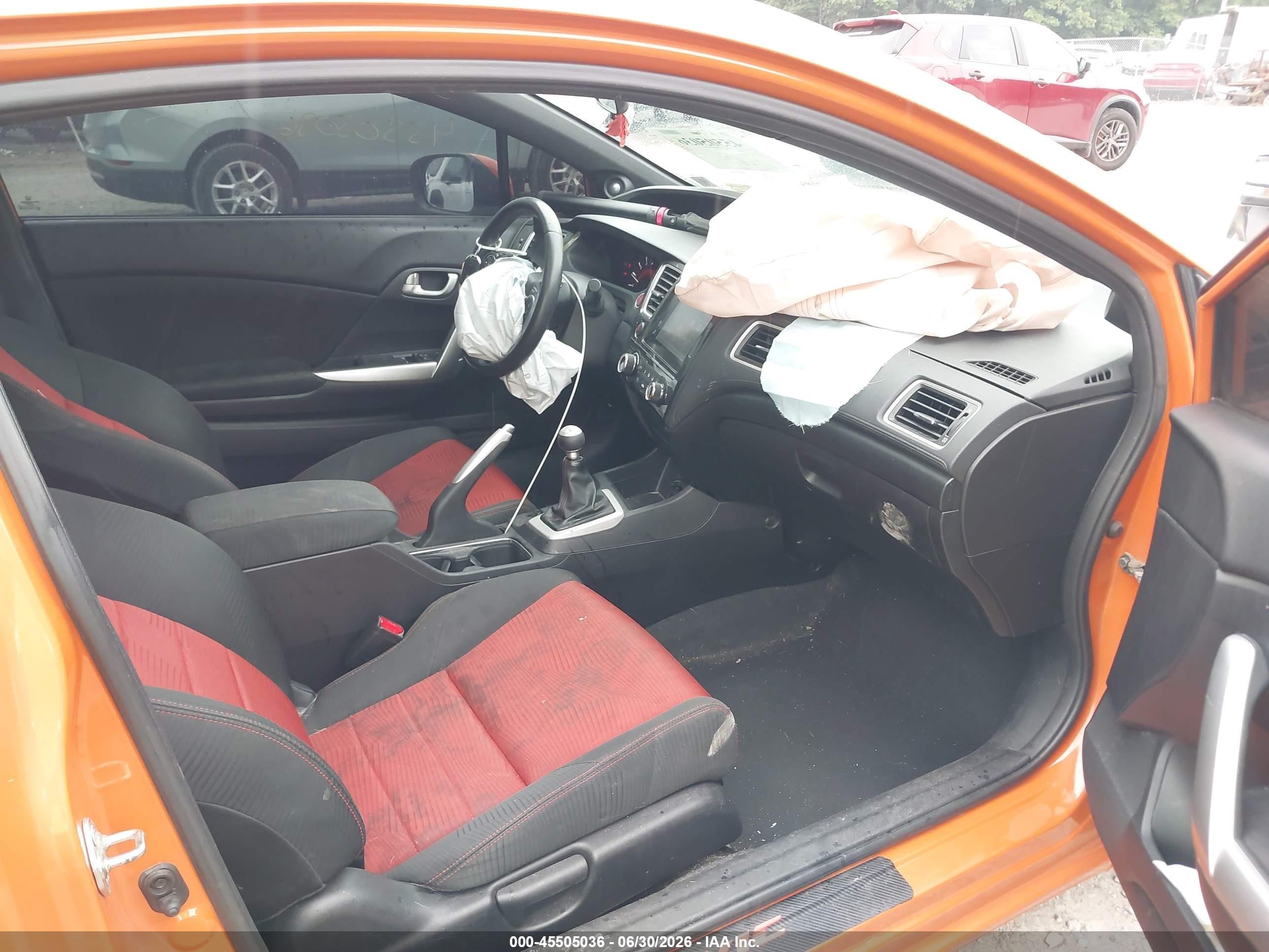 2014 Honda Civic Si Orange vin: 2HGFG4A55EH702178