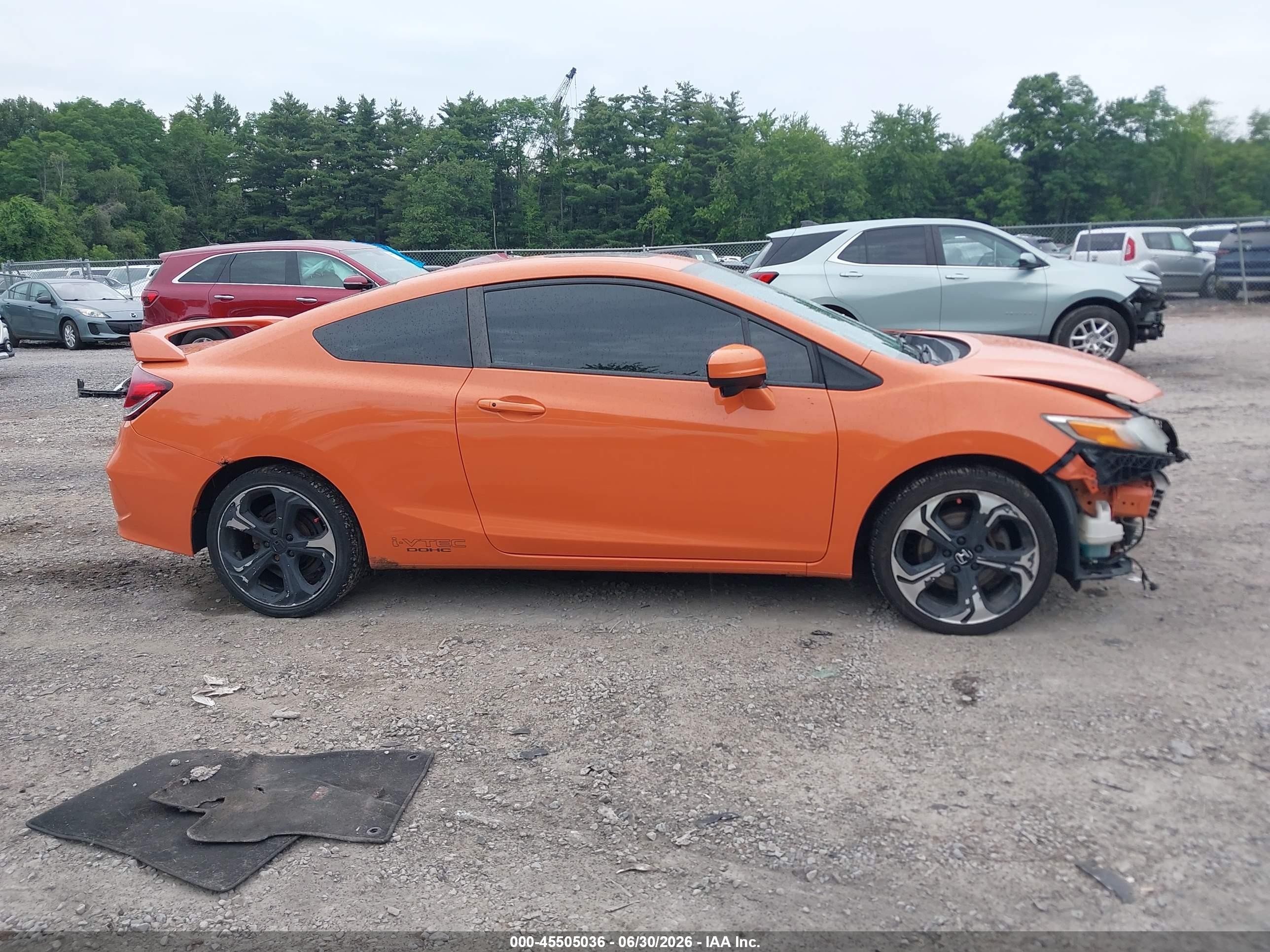 2014 Honda Civic Si Orange vin: 2HGFG4A55EH702178