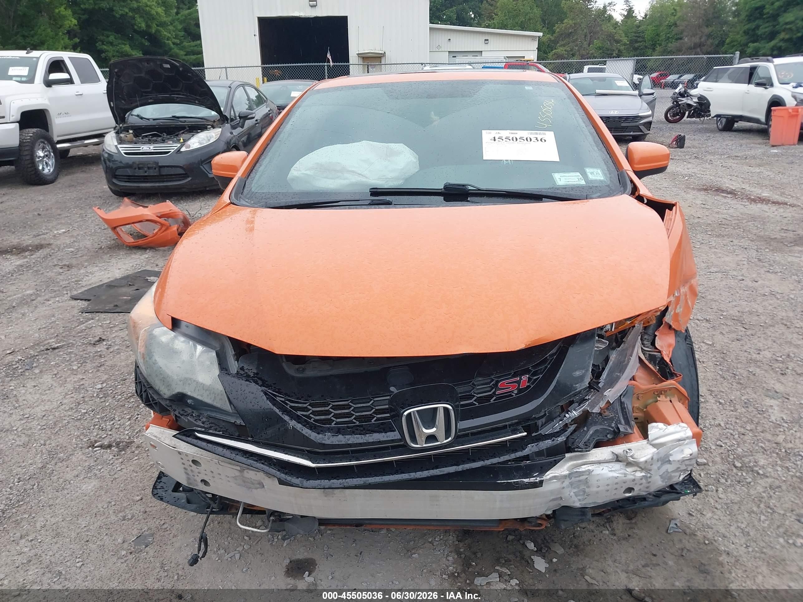 2014 Honda Civic Si Orange vin: 2HGFG4A55EH702178