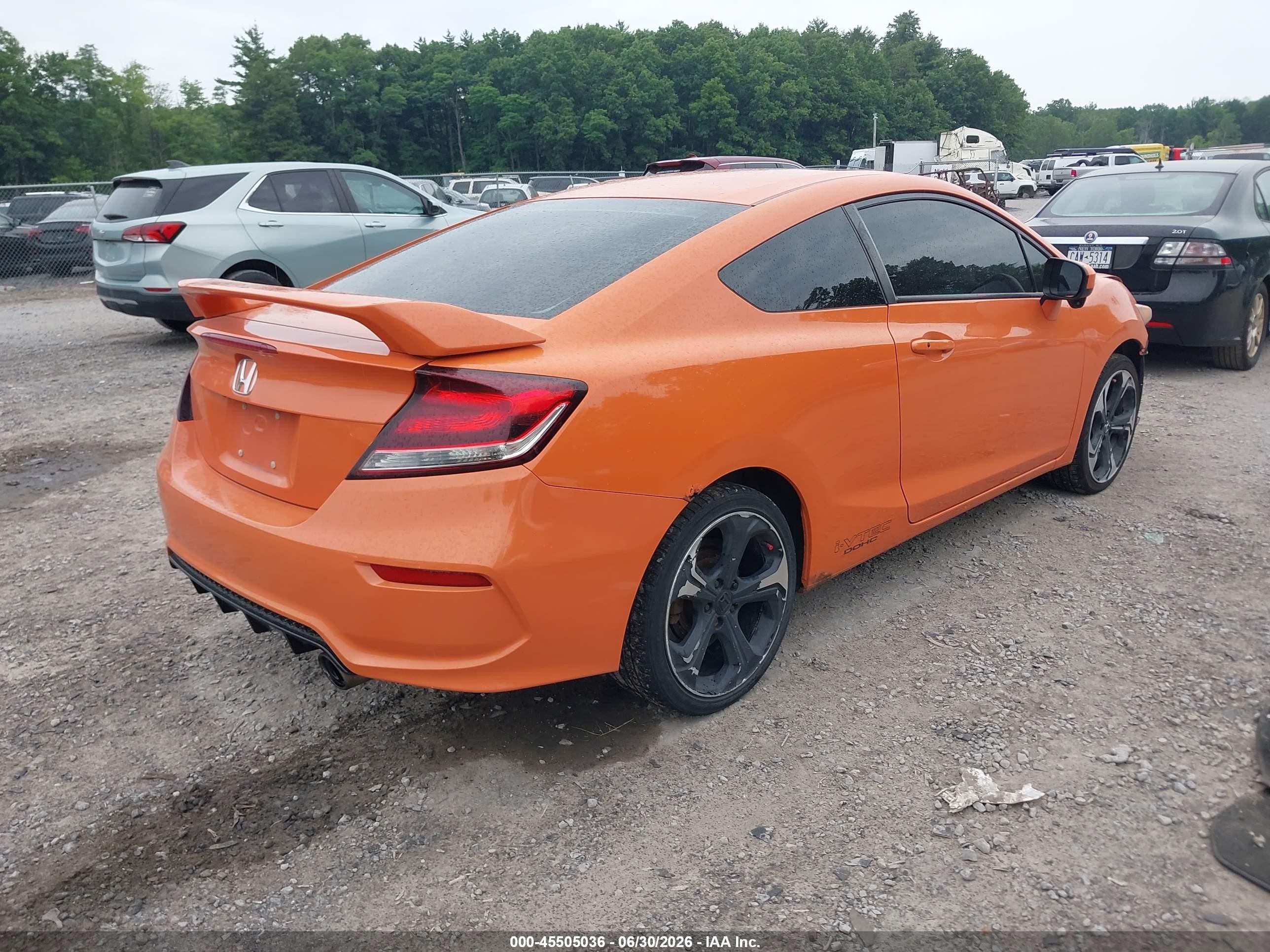 2014 Honda Civic Si Orange vin: 2HGFG4A55EH702178