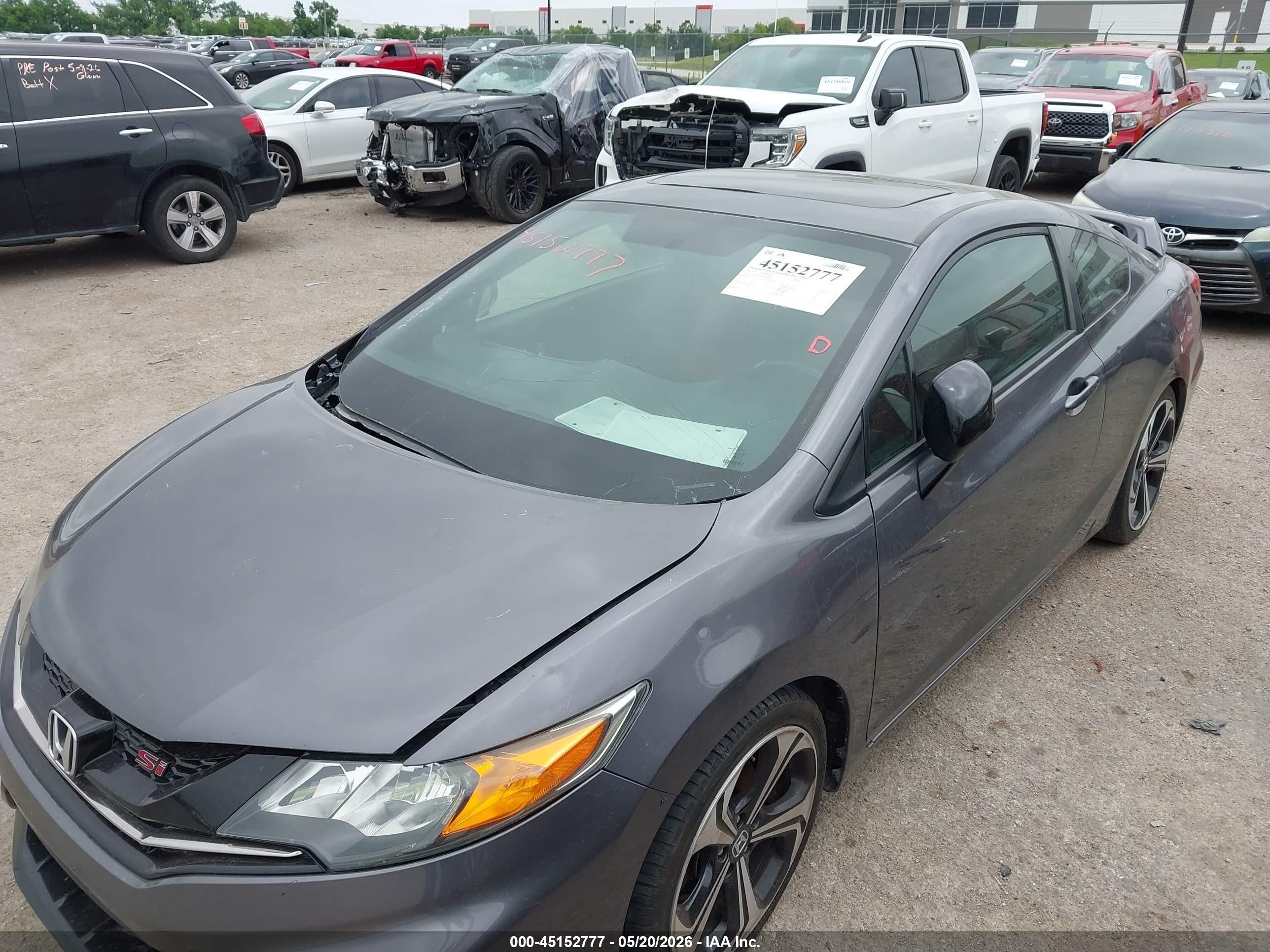 2015 Honda Civic Si Gray vin: 2HGFG4A55FH704692