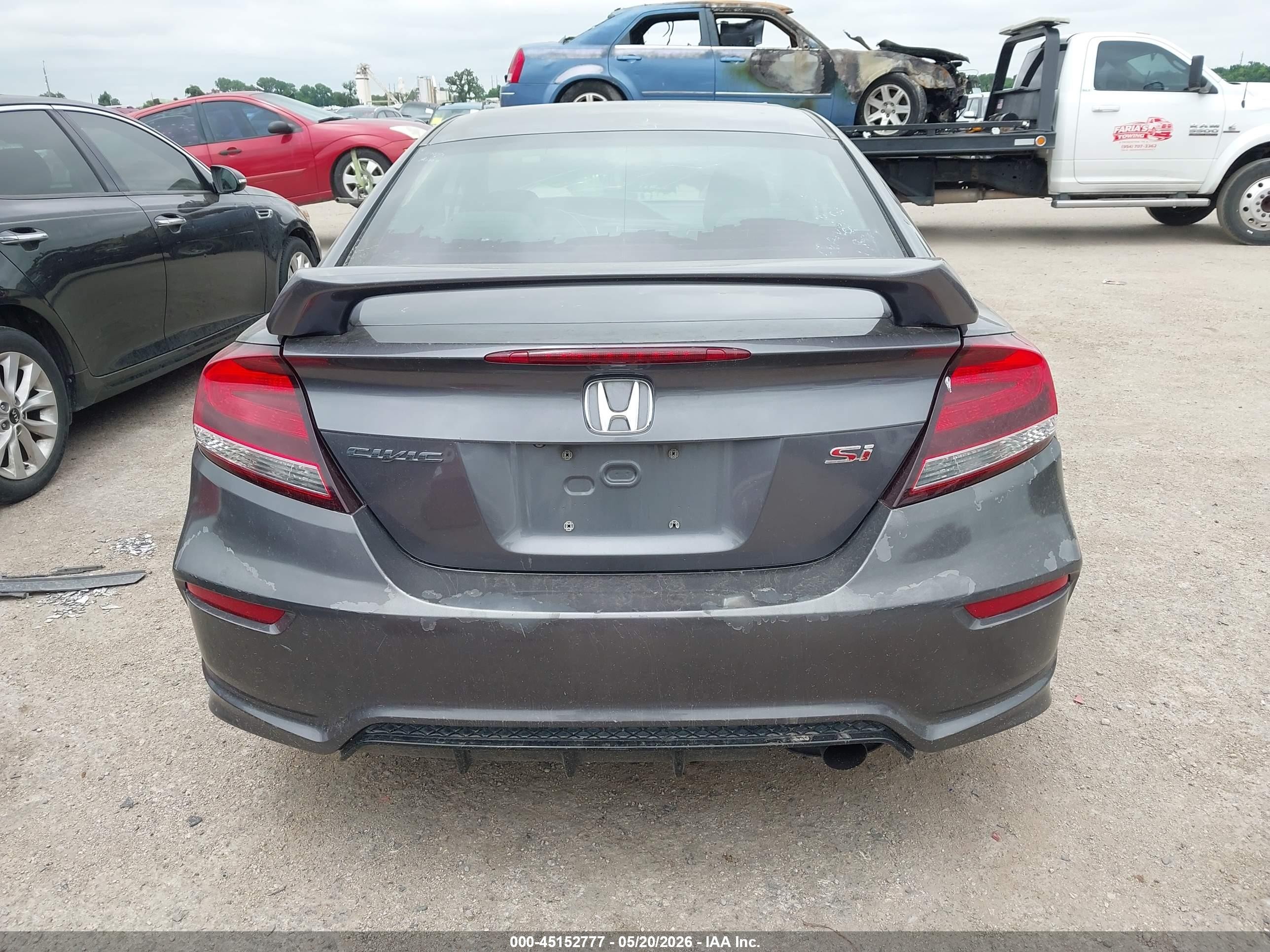 2015 Honda Civic Si Gray vin: 2HGFG4A55FH704692