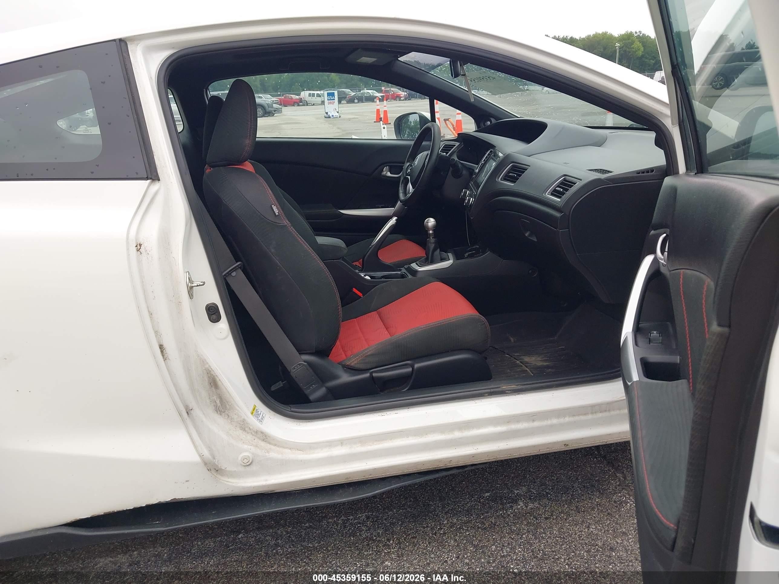 2015 Honda Civic Si White vin: 2HGFG4A55FH705115