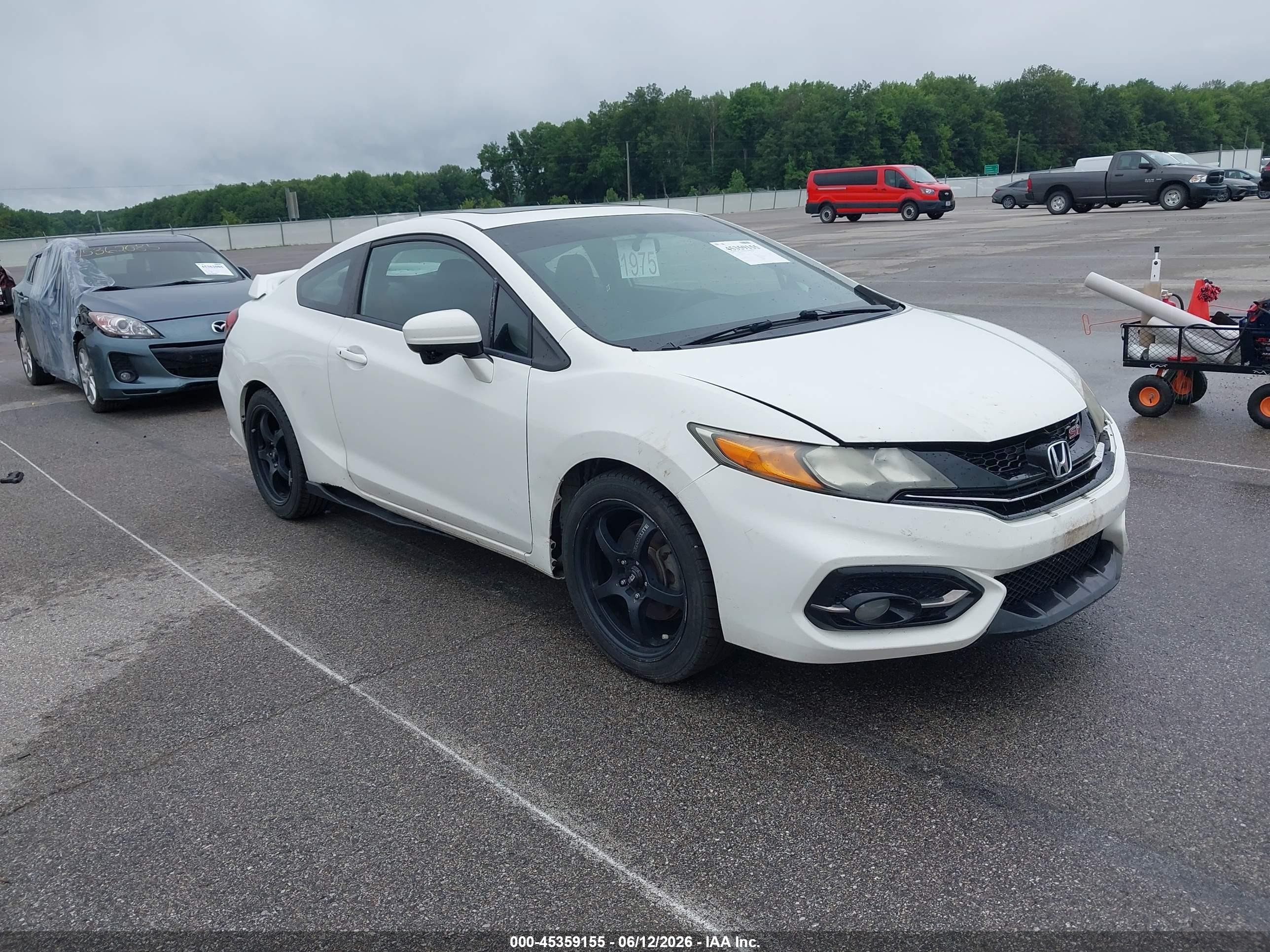 2015 Honda Civic Si White vin: 2HGFG4A55FH705115