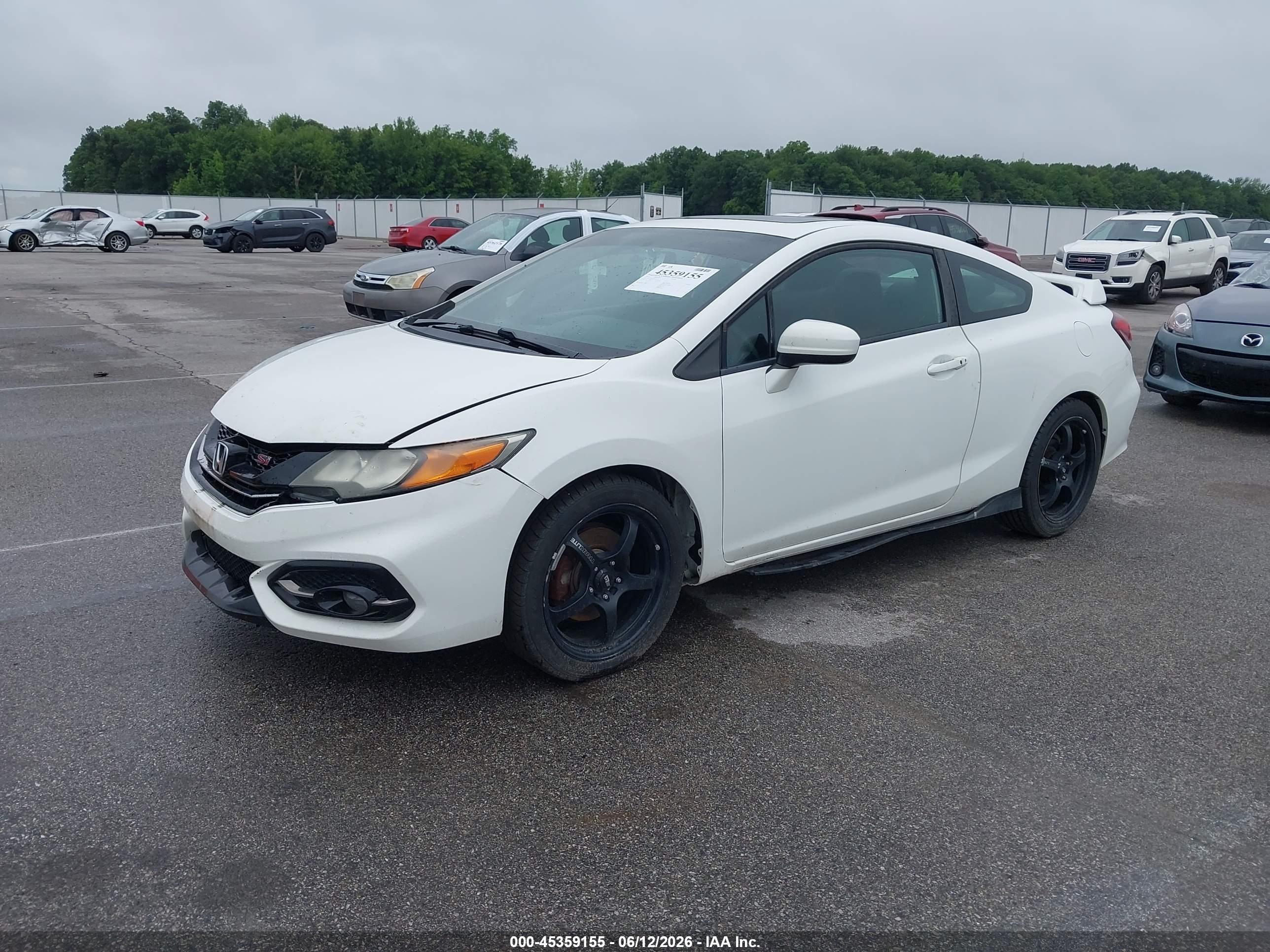 2015 Honda Civic Si White vin: 2HGFG4A55FH705115