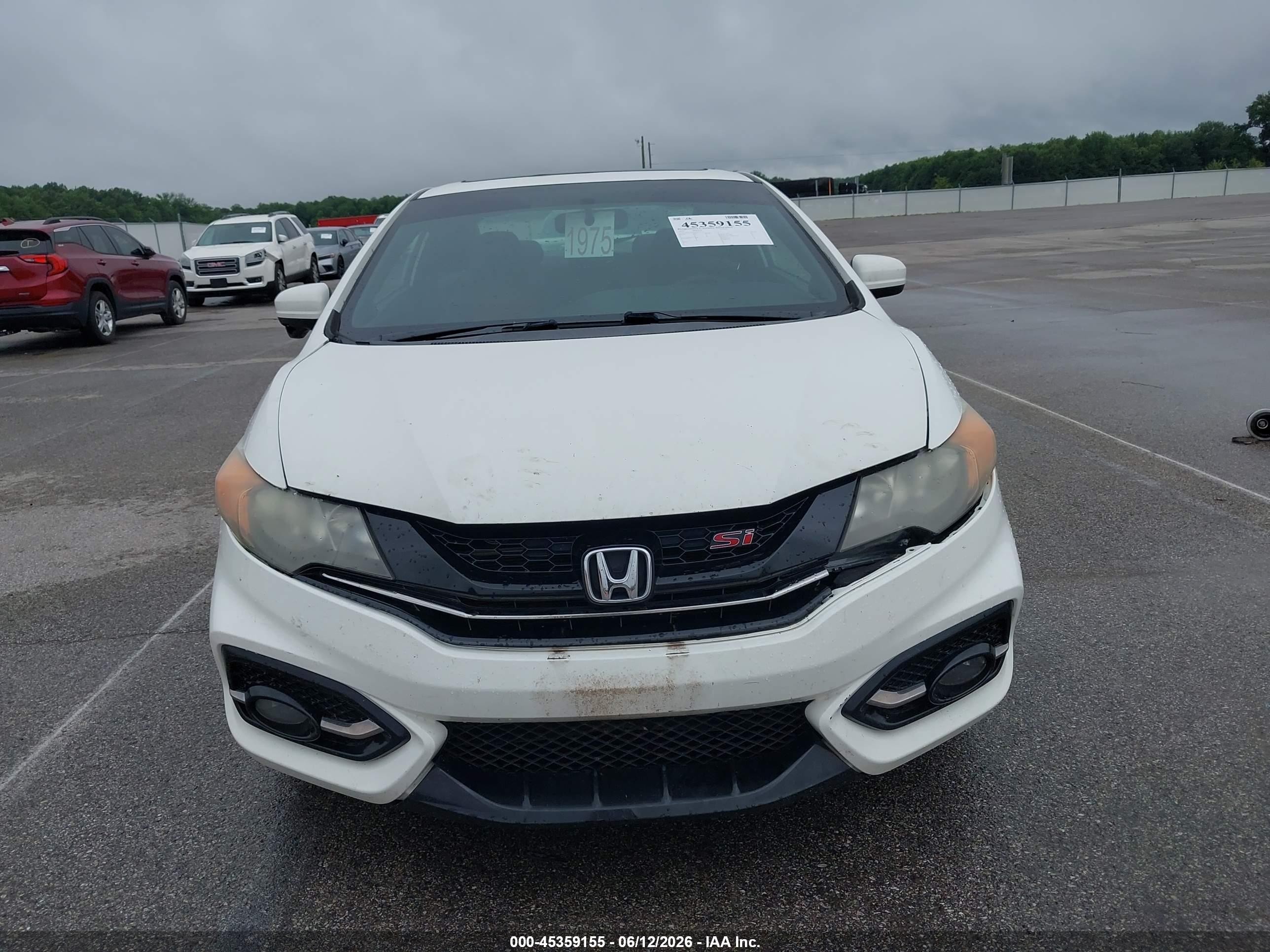 2015 Honda Civic Si White vin: 2HGFG4A55FH705115
