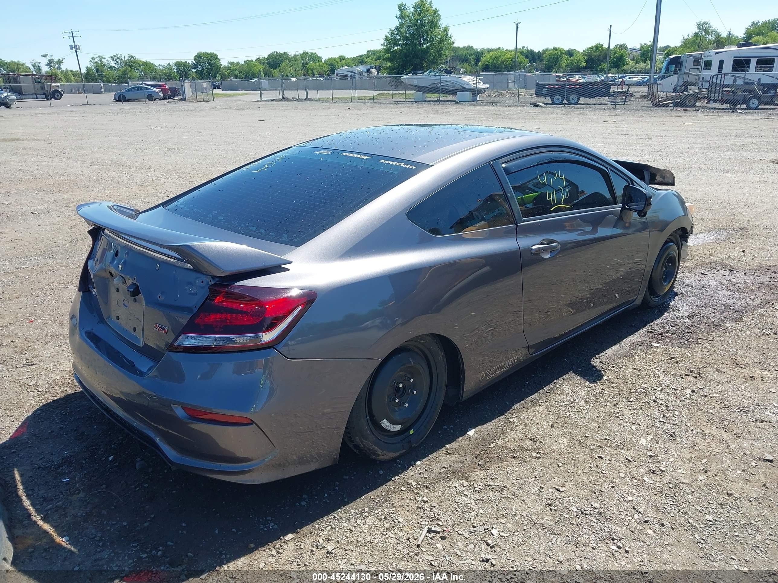 2015 Honda Civic Si Серый vin: 2HGFG4A56FH707889
