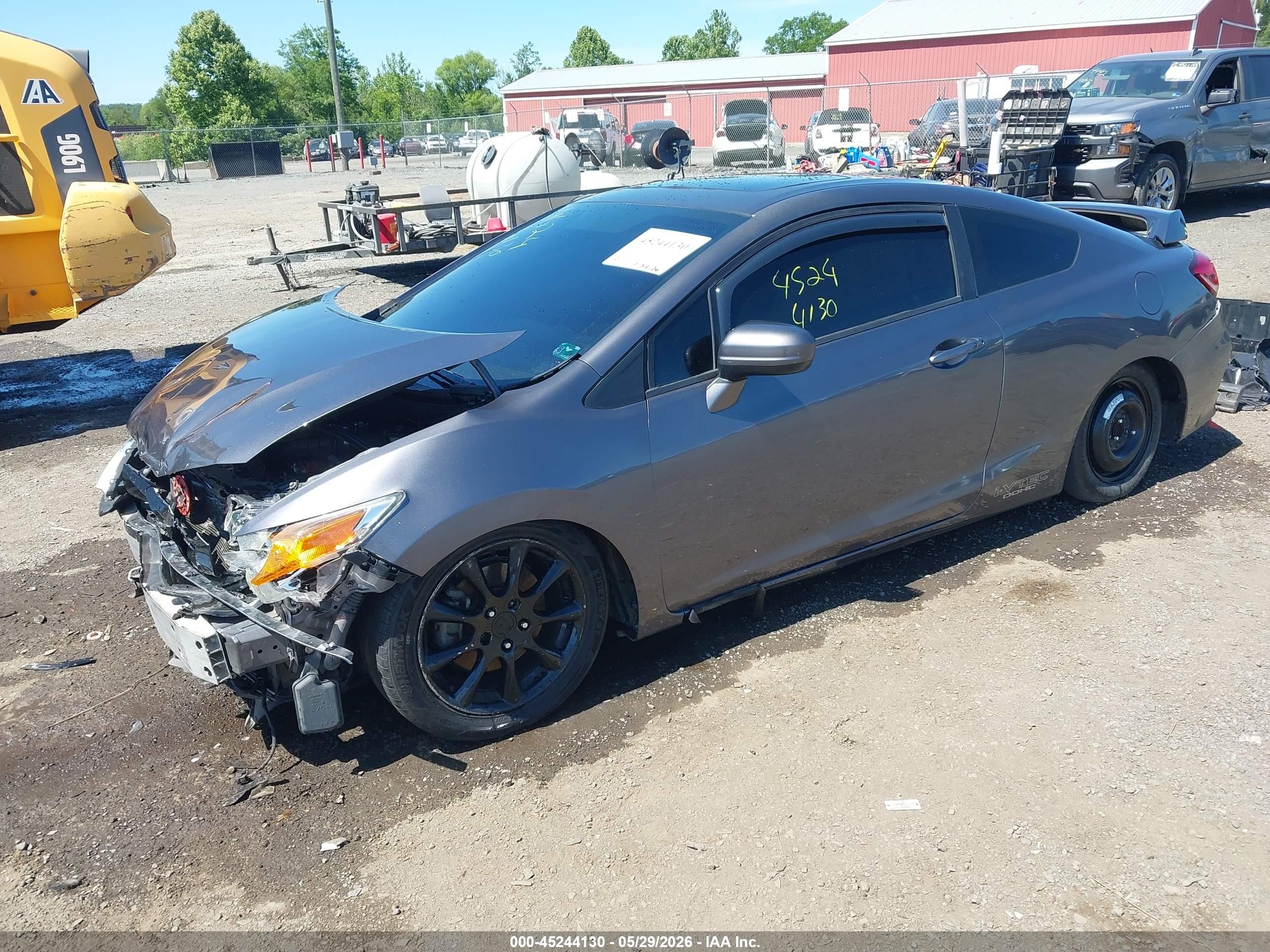 2015 Honda Civic Si Серый vin: 2HGFG4A56FH707889