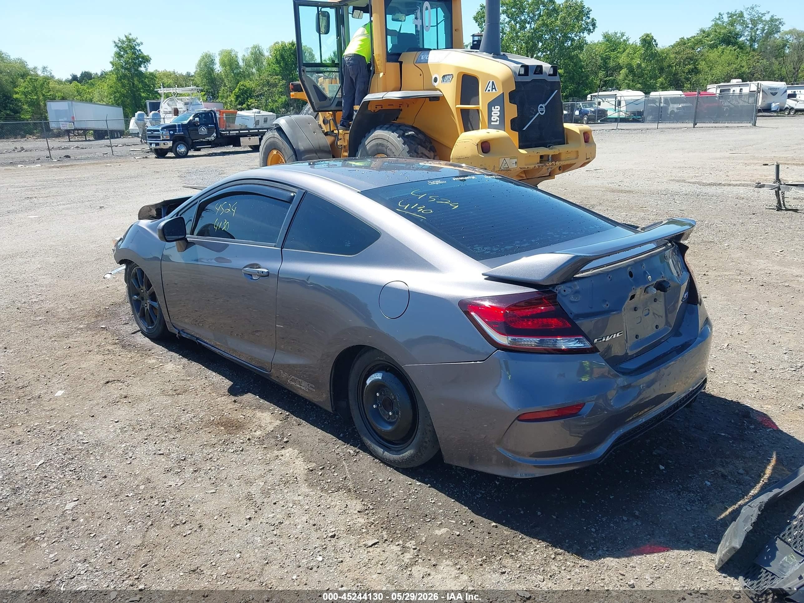 2015 Honda Civic Si Серый vin: 2HGFG4A56FH707889