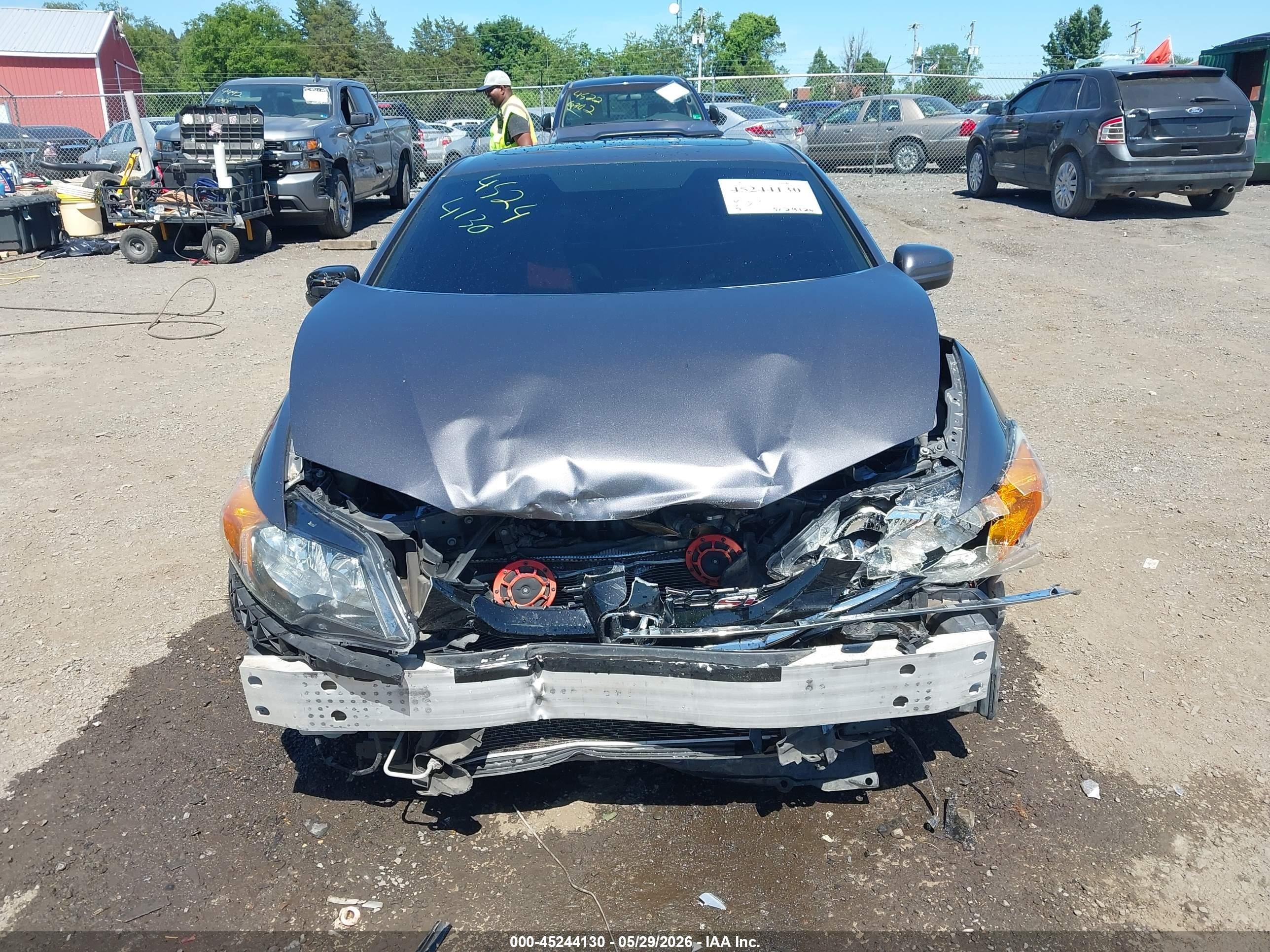 2015 Honda Civic Si Серый vin: 2HGFG4A56FH707889