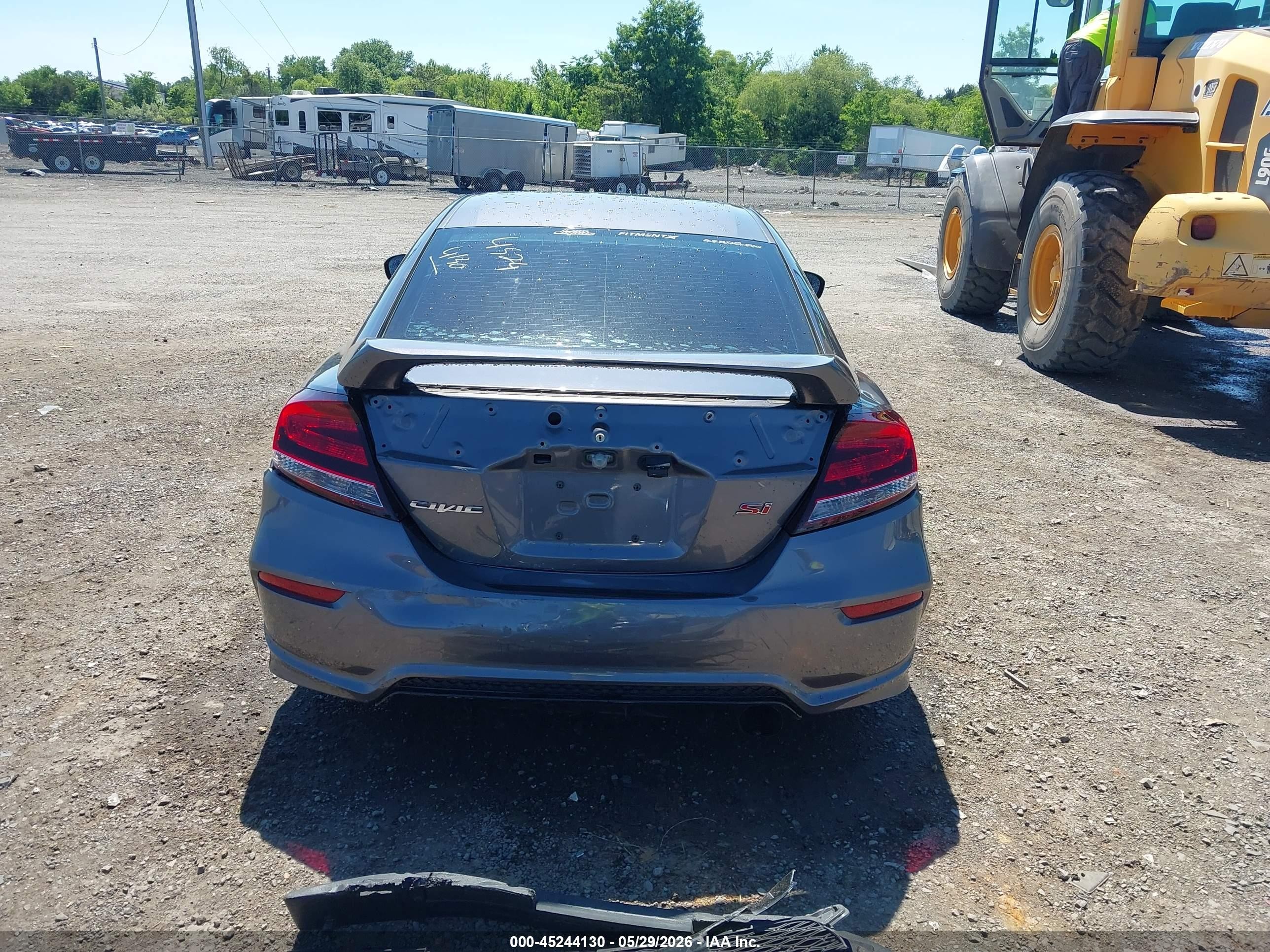 2015 Honda Civic Si Серый vin: 2HGFG4A56FH707889