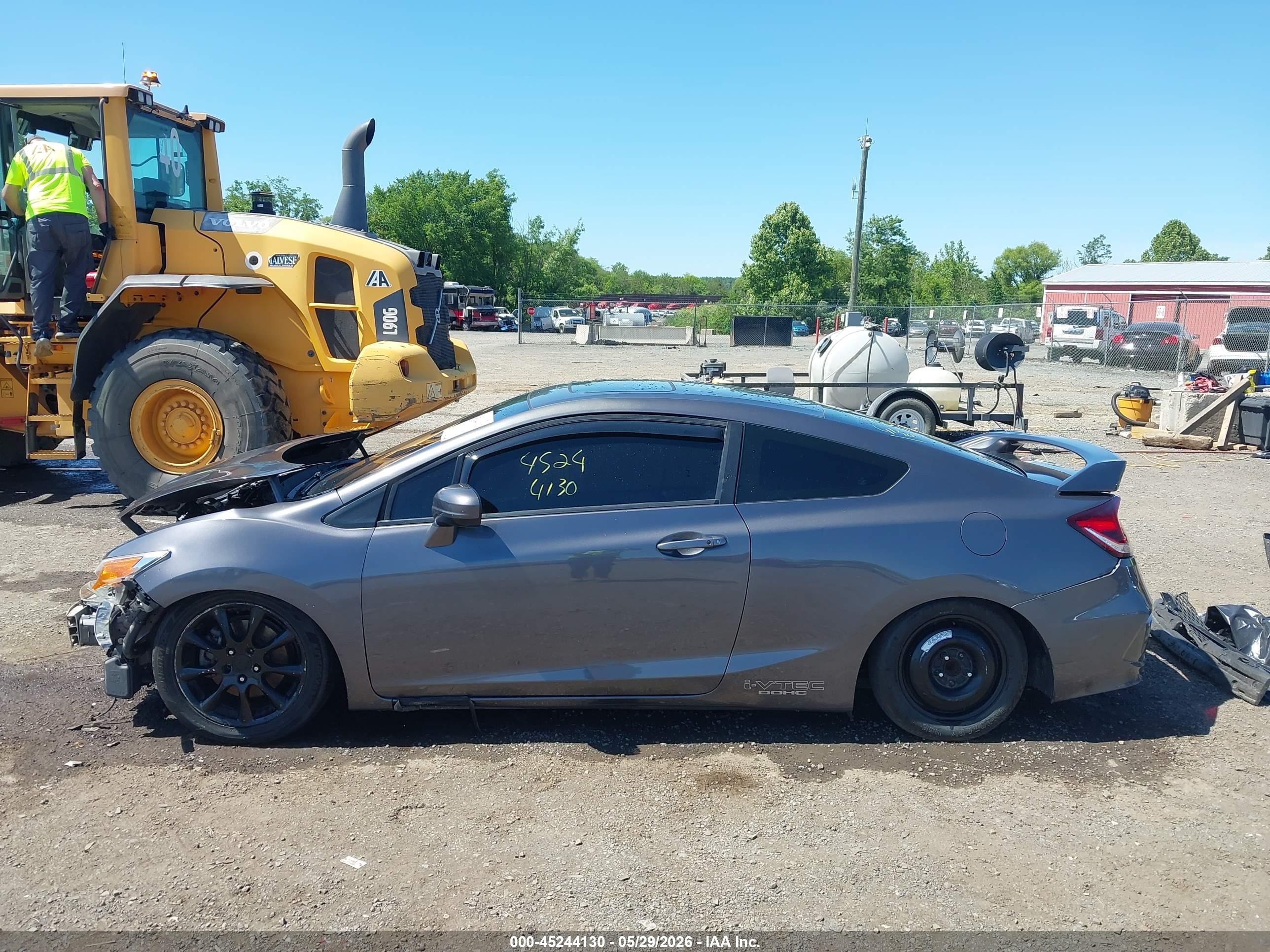 2015 Honda Civic Si Серый vin: 2HGFG4A56FH707889