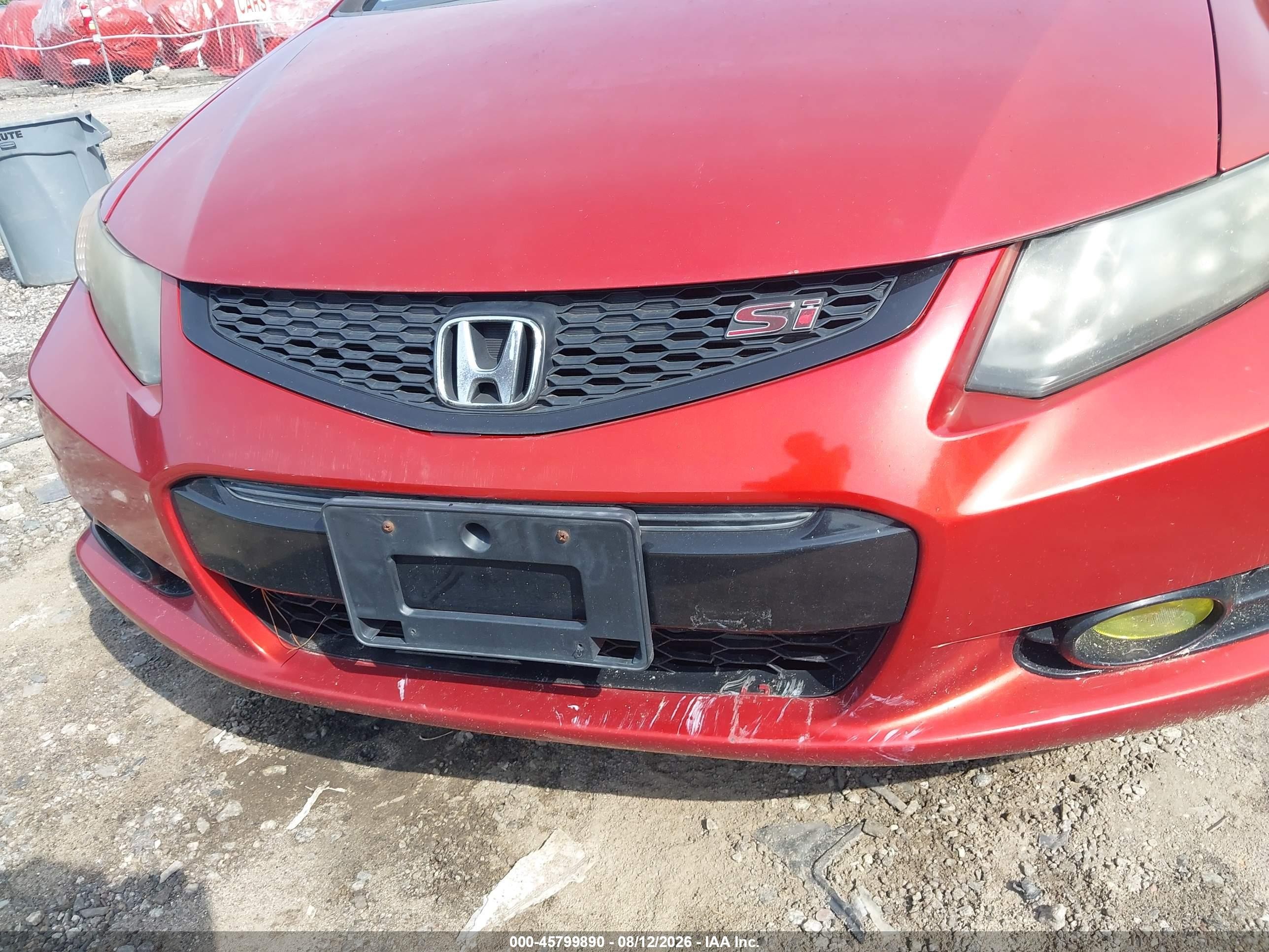 2012 Honda Civic Si Красный vin: 2HGFG4A57CH706519