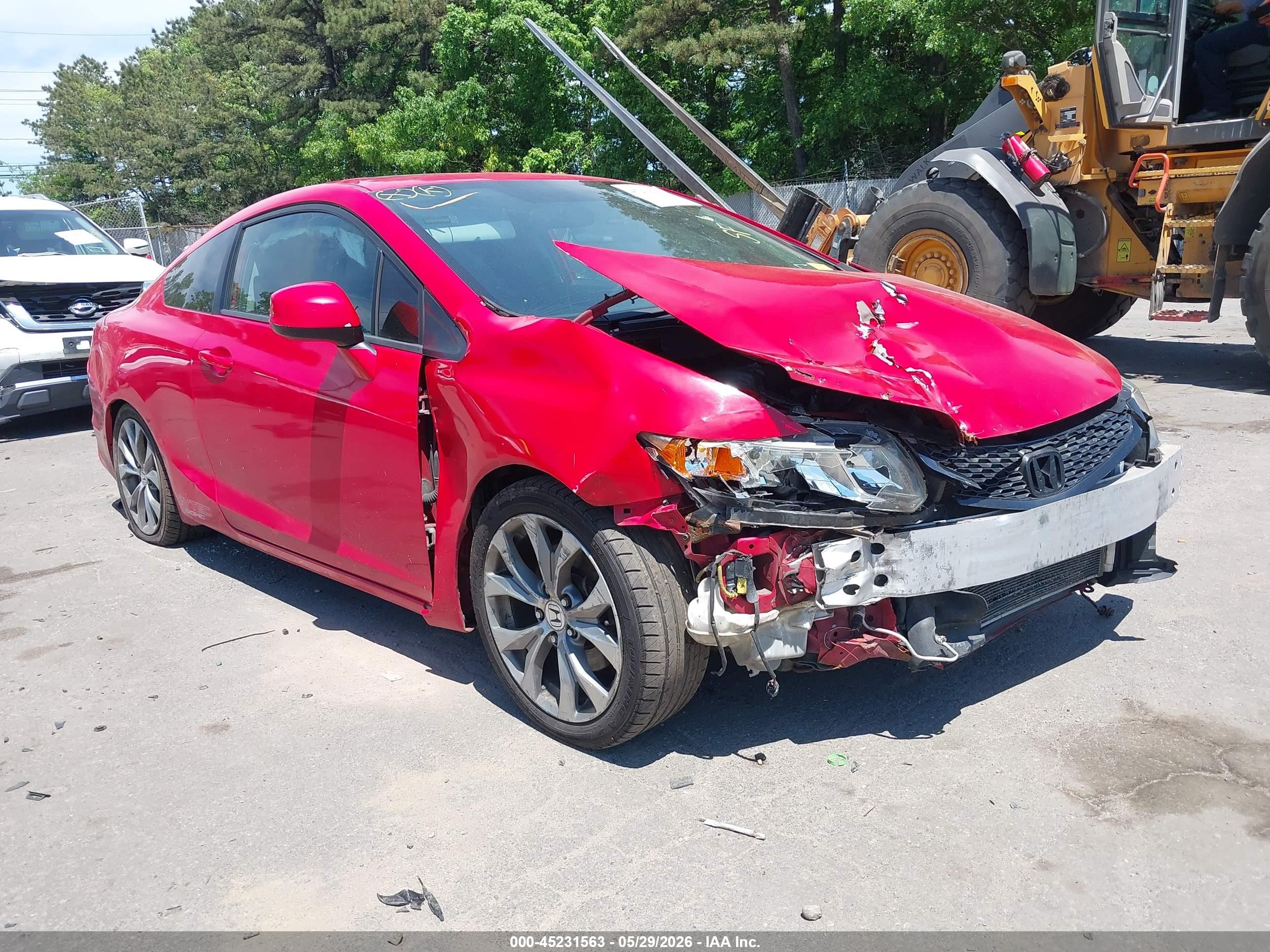 2012 Honda Civic Si Red vin: 2HGFG4A58CH702026
