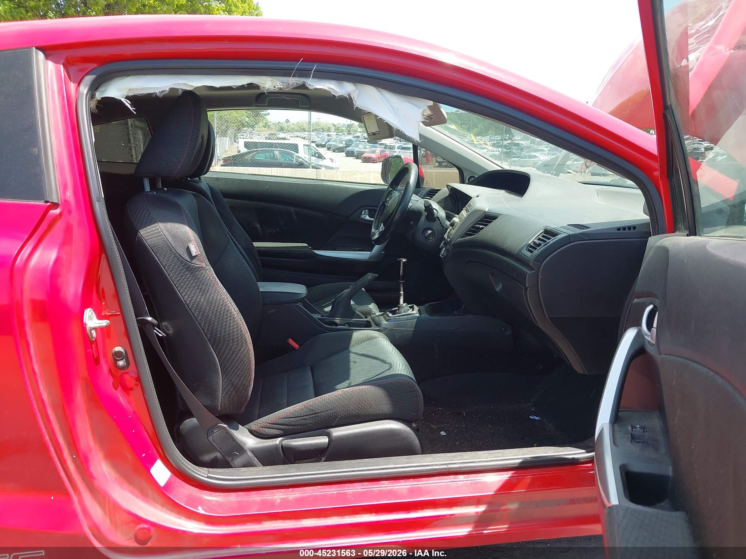 2012 Honda Civic Si Red vin: 2HGFG4A58CH702026