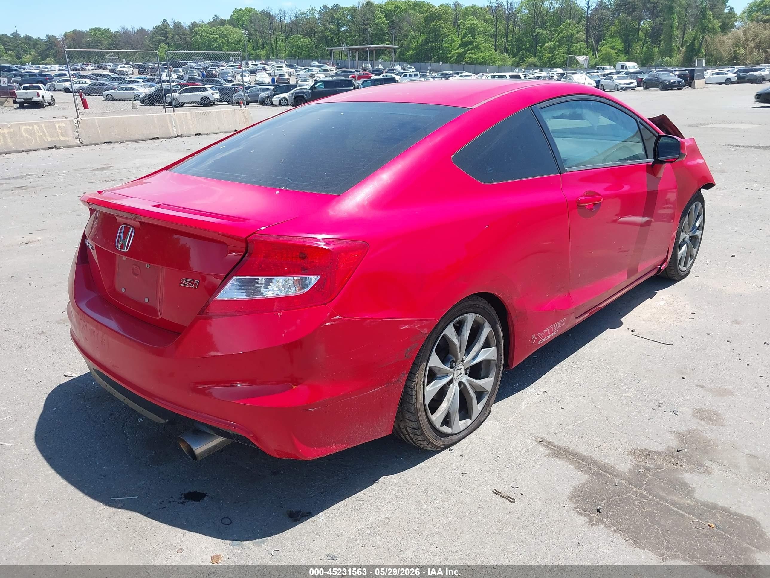 2012 Honda Civic Si Red vin: 2HGFG4A58CH702026