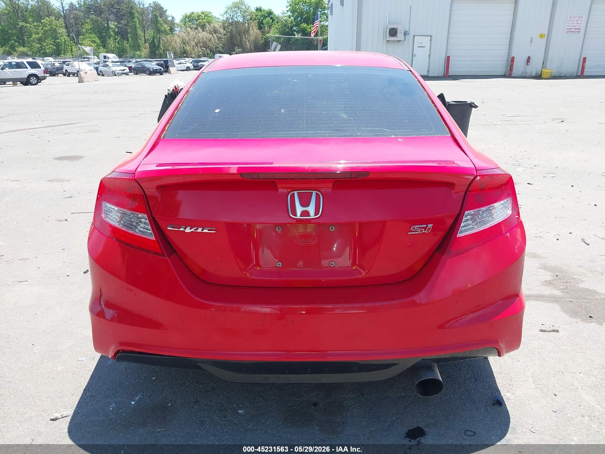 2012 Honda Civic Si Red vin: 2HGFG4A58CH702026