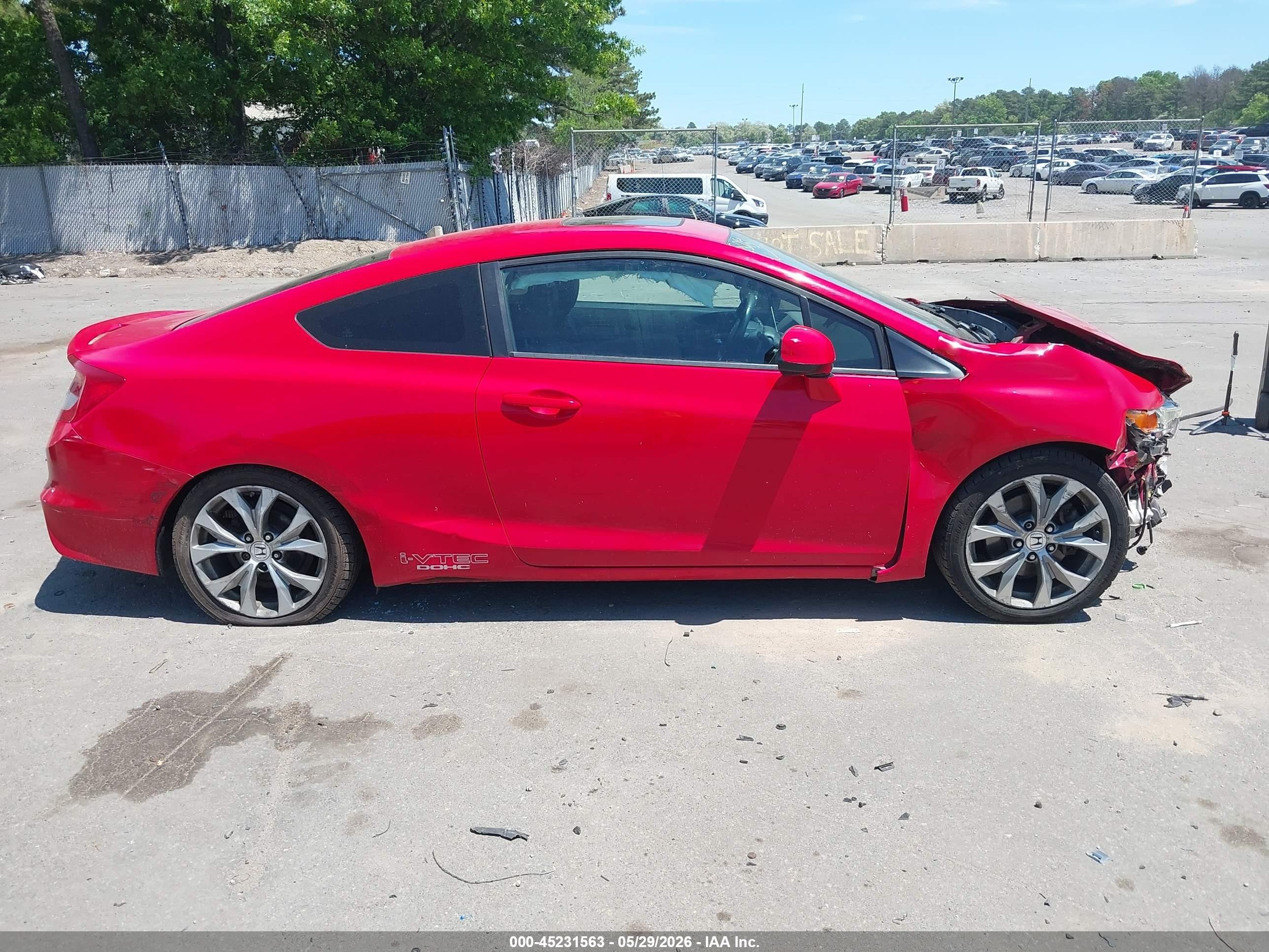 2012 Honda Civic Si Red vin: 2HGFG4A58CH702026