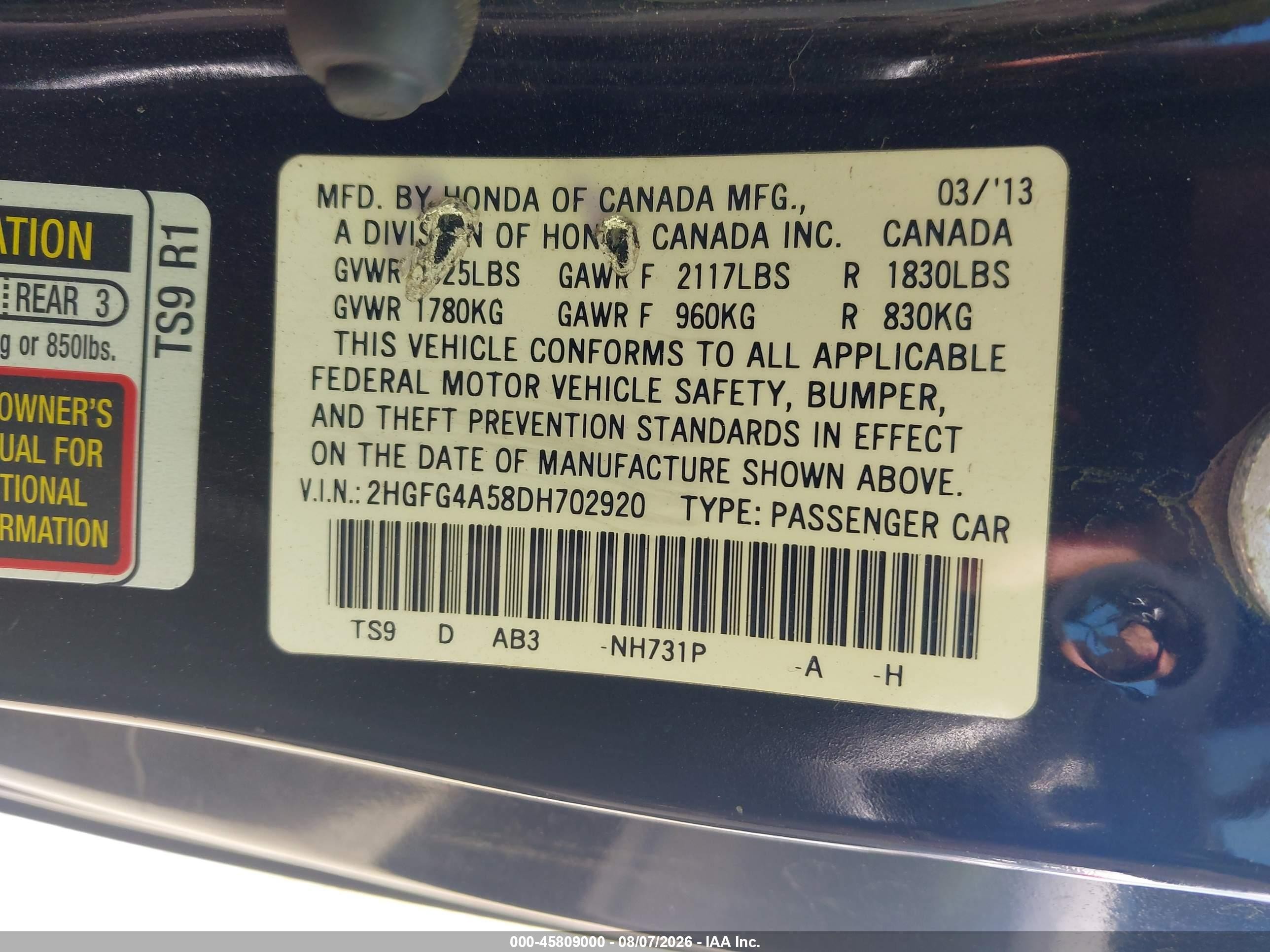 2013 Honda Civic Si Black vin: 2HGFG4A58DH702920