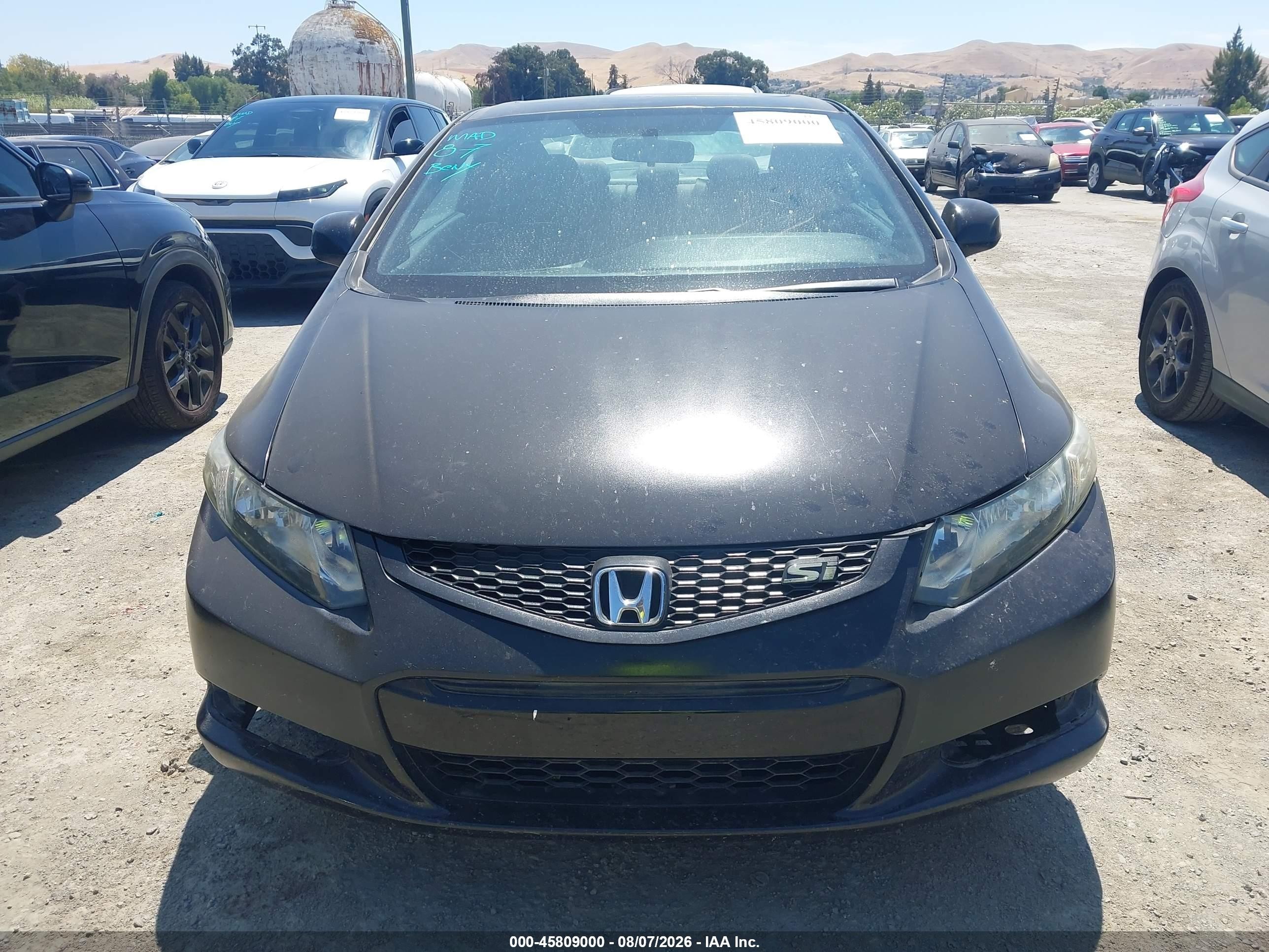 2013 Honda Civic Si Black vin: 2HGFG4A58DH702920