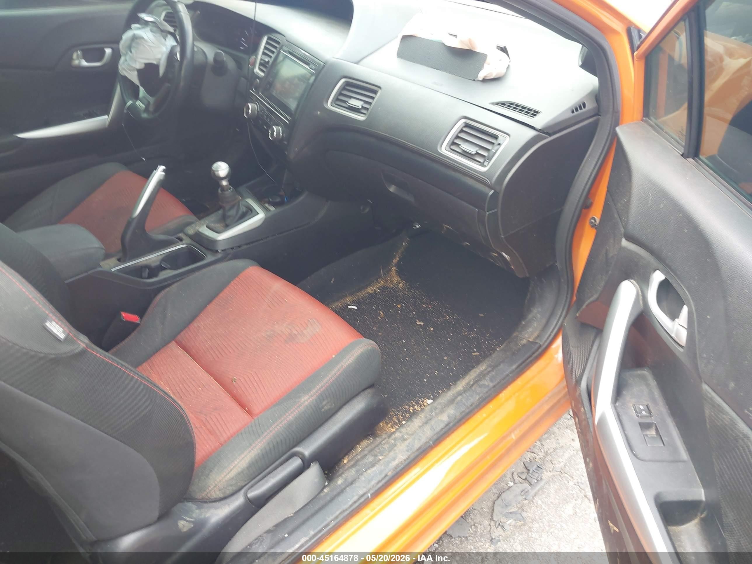 2014 Honda Civic Si Orange vin: 2HGFG4A58EH703096