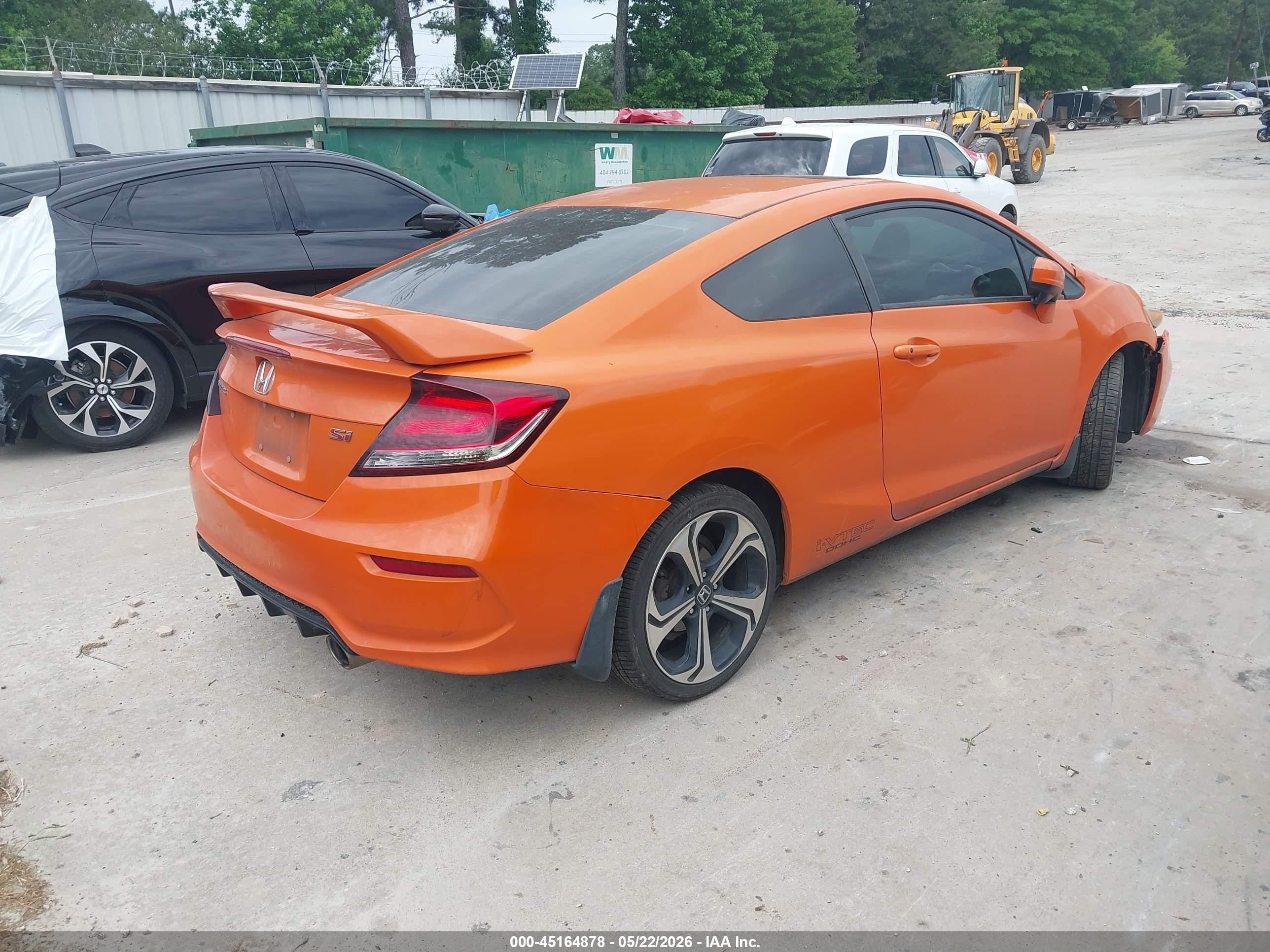 2014 Honda Civic Si Orange vin: 2HGFG4A58EH703096